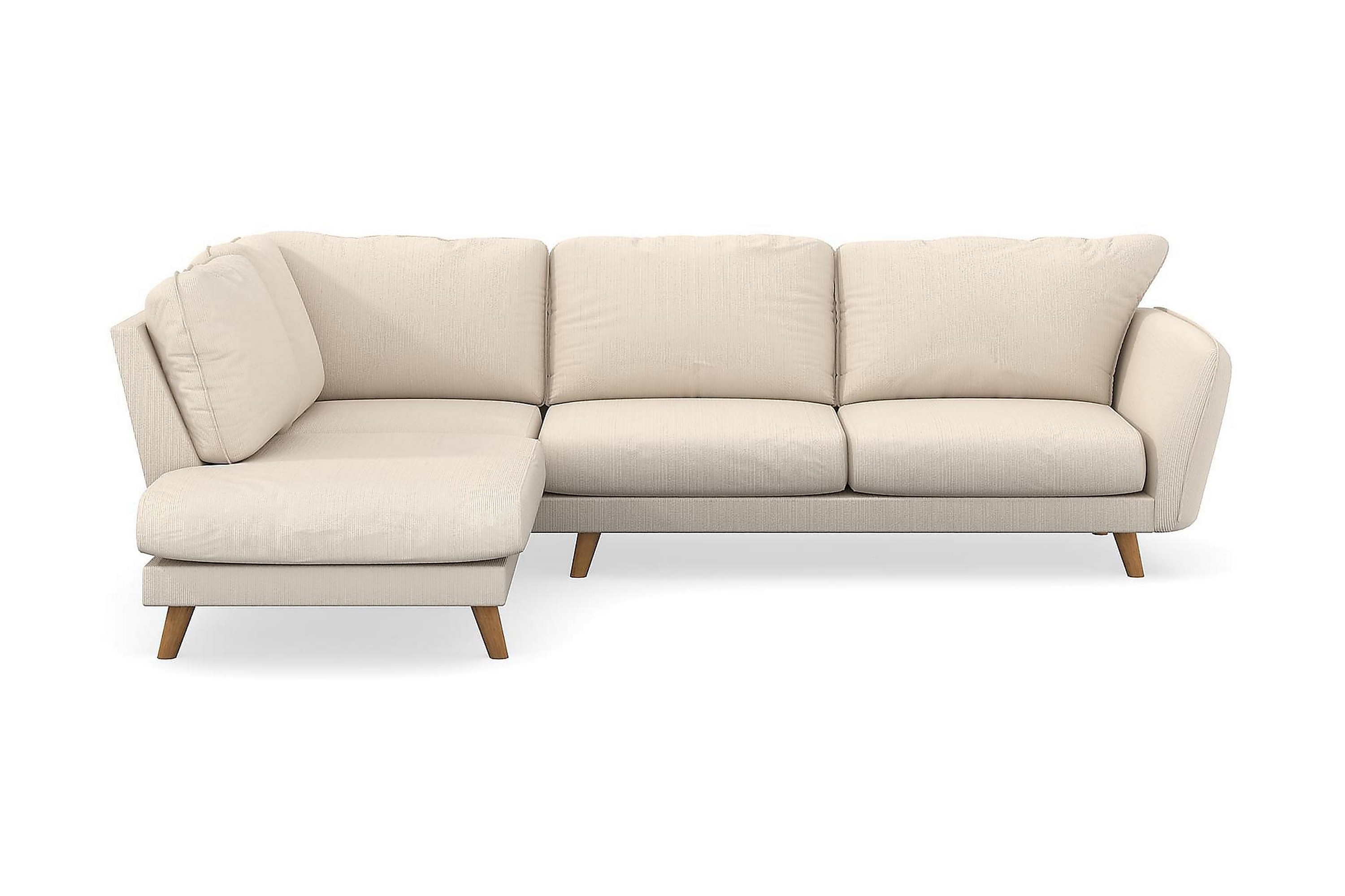 trend lyx 4-sits vänstervänd l-formad schäslongsoffa i manchester - beige
