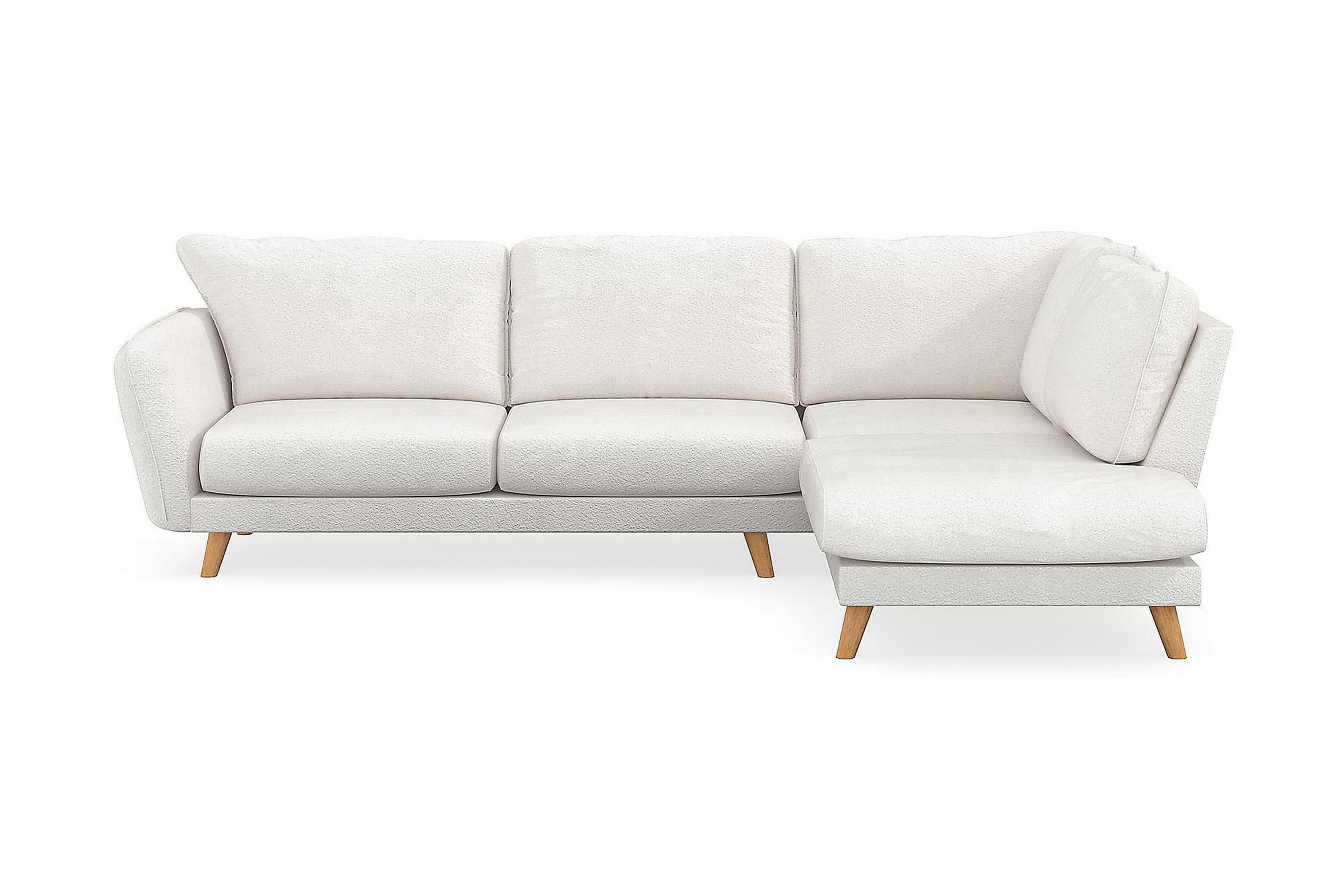Trend Lyx Schäslongsoffa Höger VitBouclé