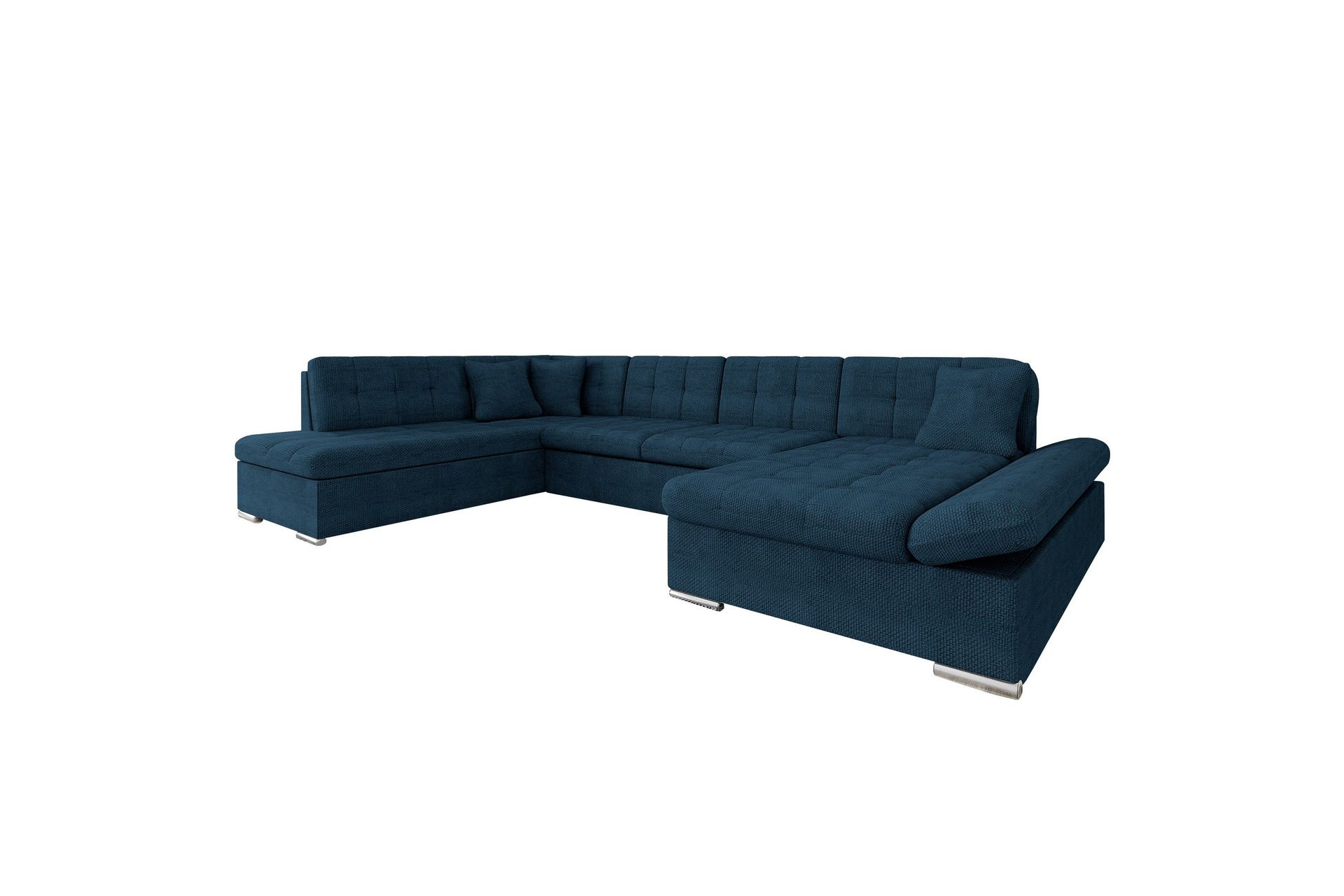 Zumar Soffa med Divan och Sch&auml;slong 4-sits - Bl&aring;