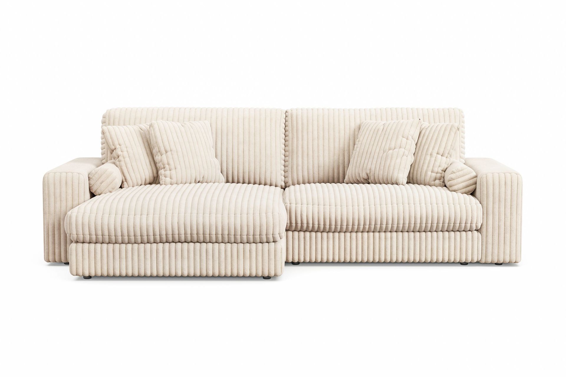 Adels&ouml; by Gynning 4-sits V&auml;ndbar L-formad Djup Divansoffa i bred Manchester - Beige