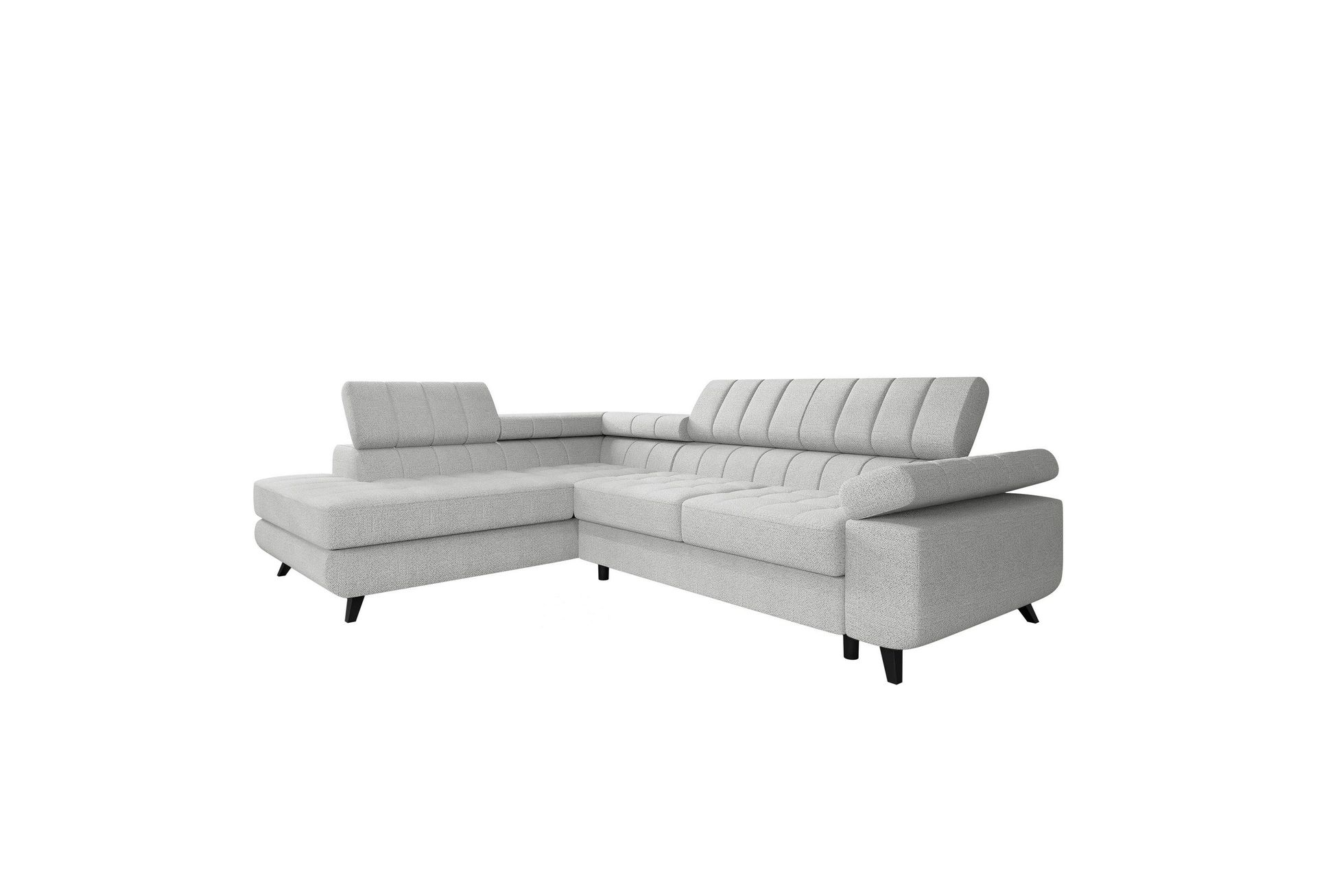 Amshyttan Soffa med Sch&auml;slong 3-sits - Ljusgr&aring;