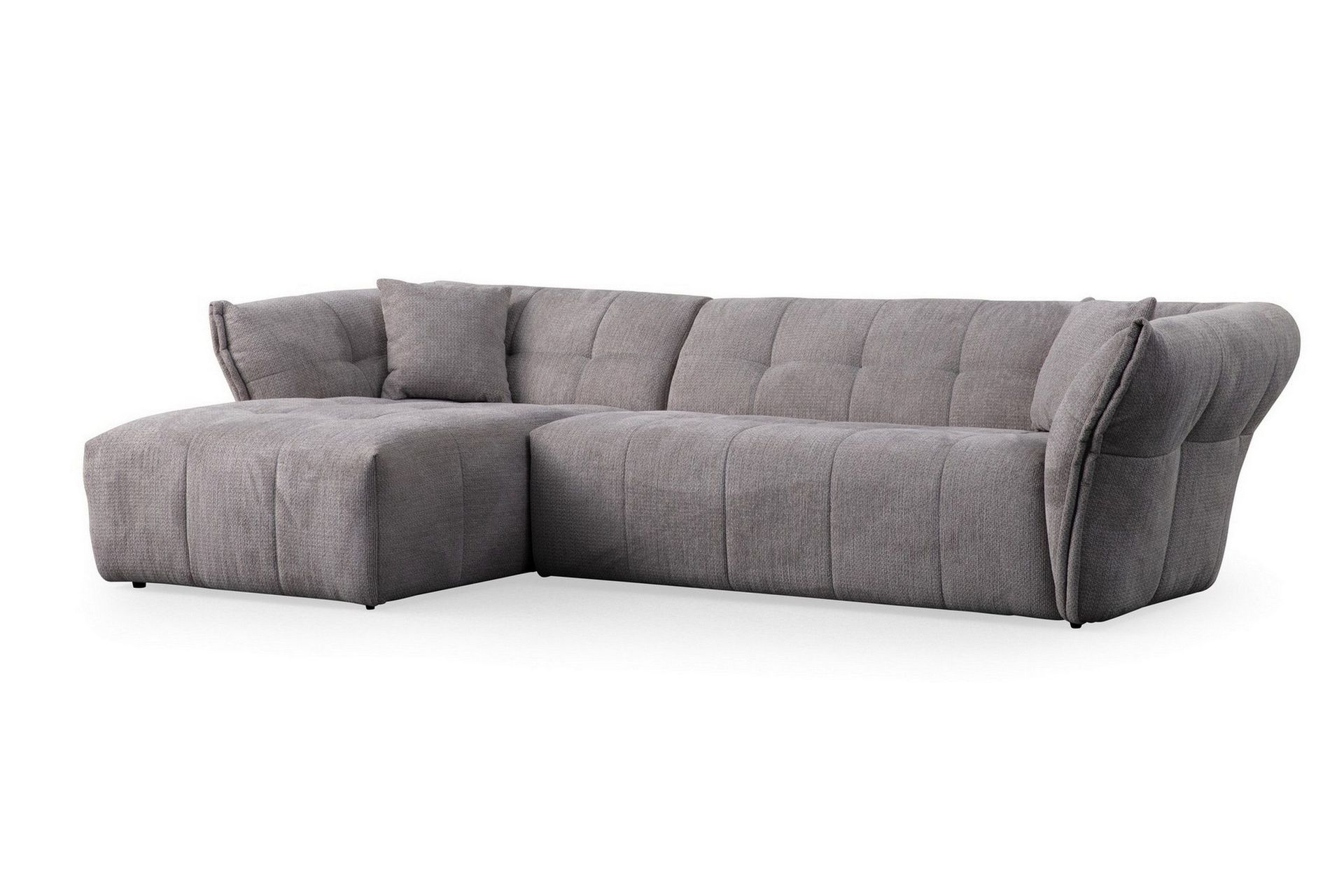 Azzo 4-sits Soffa med Divan - Ljusgr&aring;