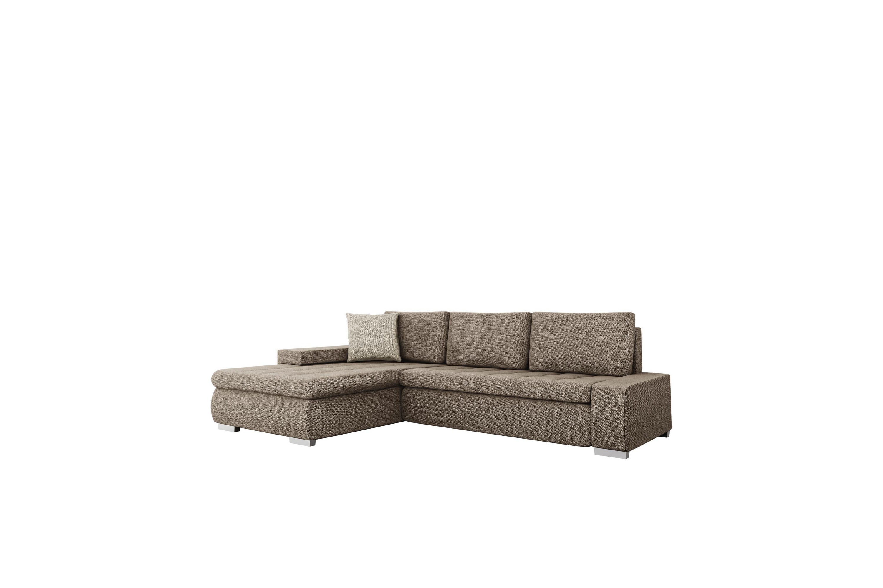 Cerys Soffa med Divan 3-sits Brun/Beige