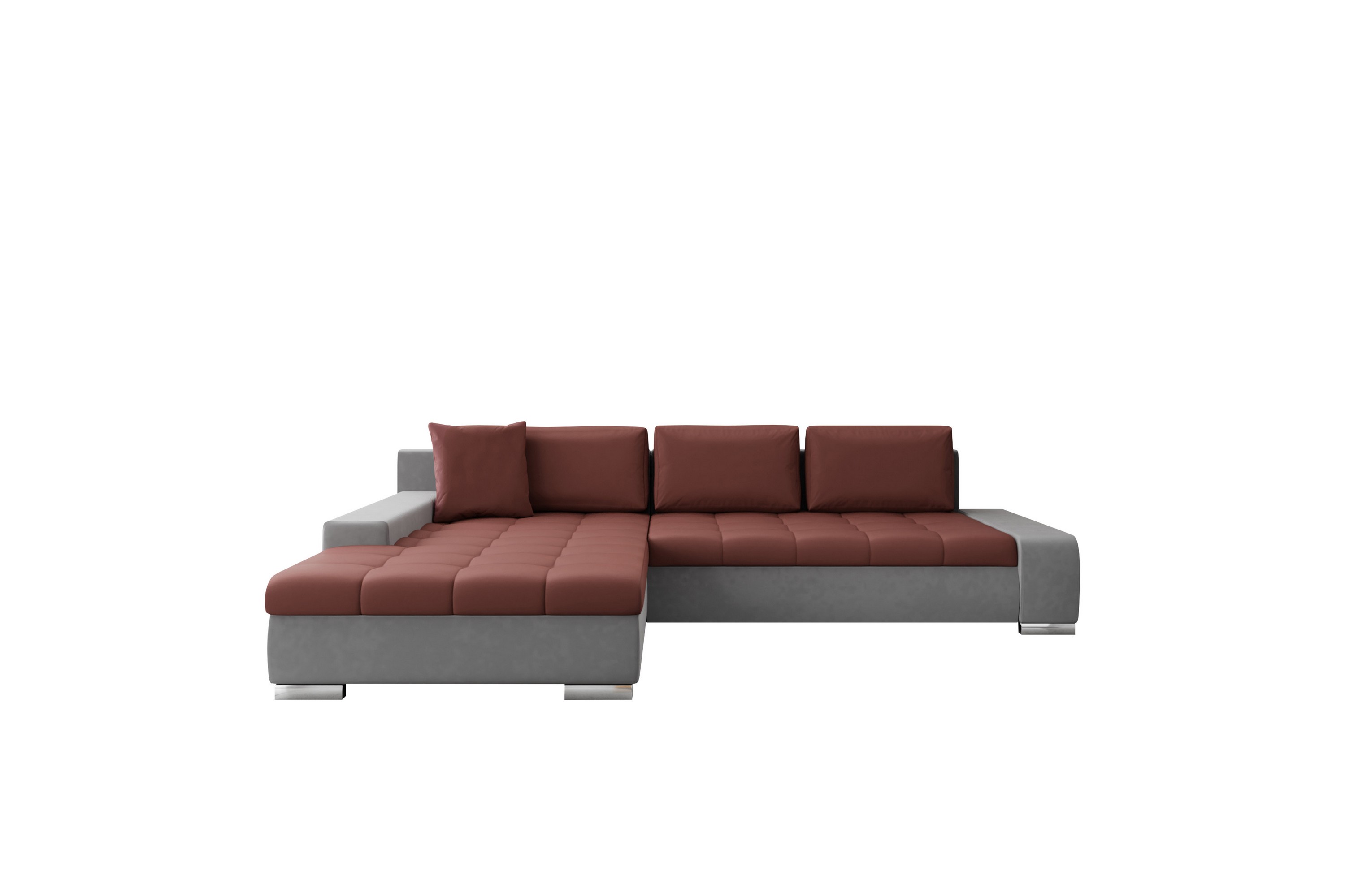 Cerys Soffa med Divan 3-sits GråRosa