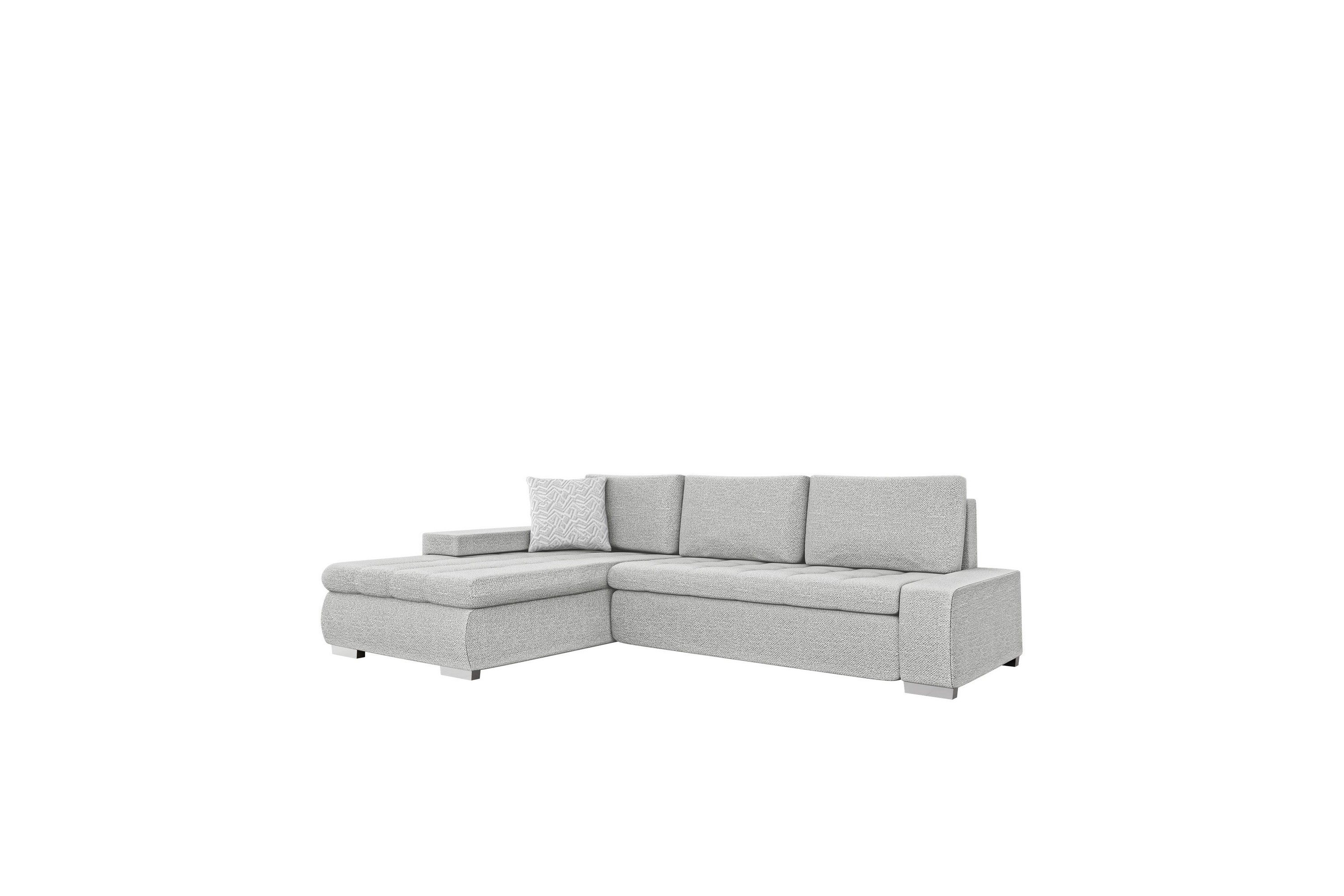 Cerys Soffa med Divan 3-sits Ljusgrå