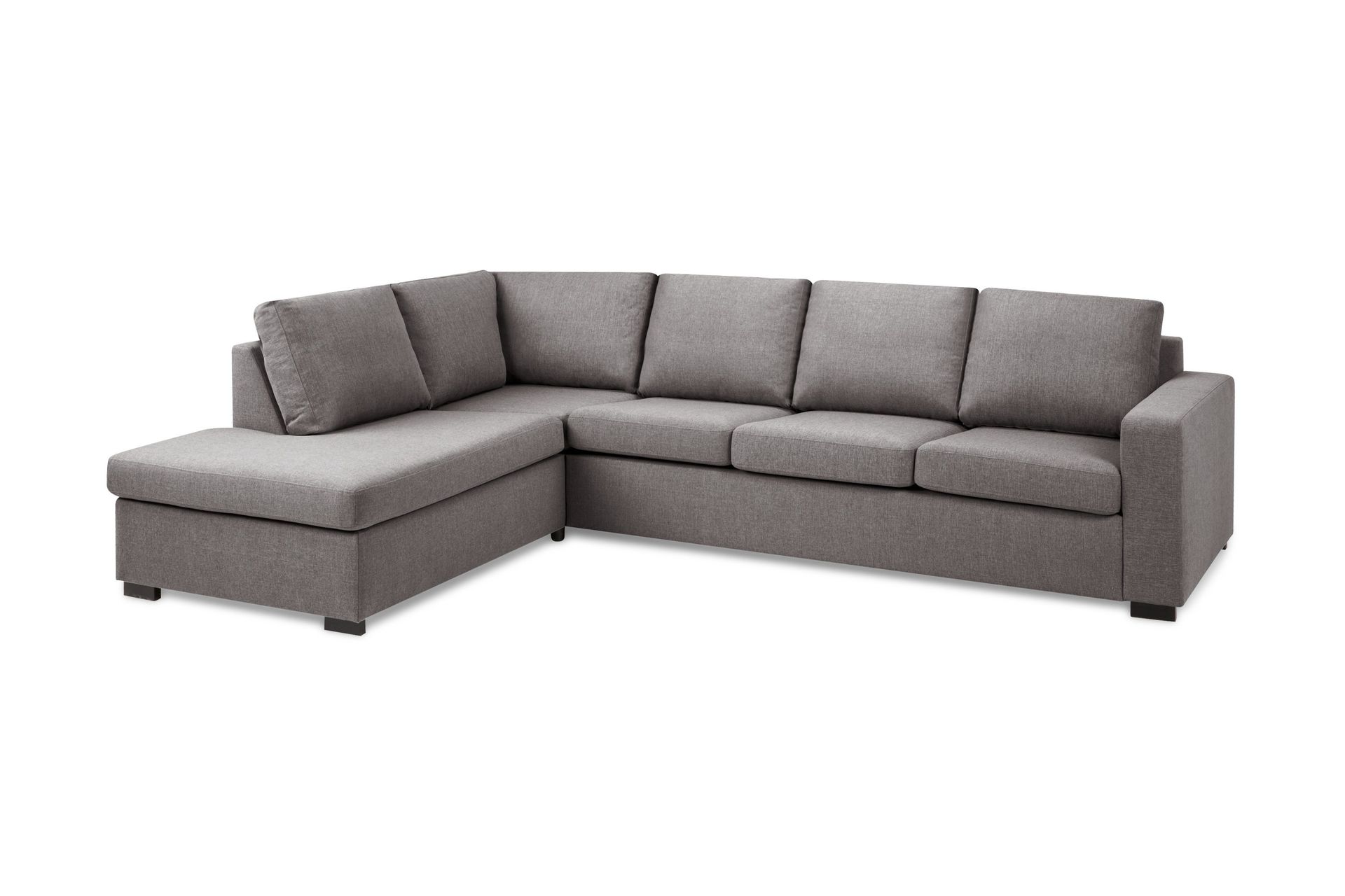 Crazy Limited Edition 4-sits V&auml;nsterv&auml;nd L-formad Djup Sch&auml;slongsoffa i Tyg - Gr&aring;