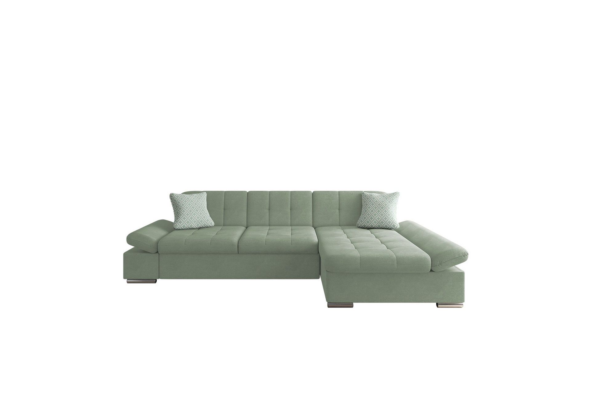 Djerra Soffa med Divan 3-sits - Gr&ouml;n