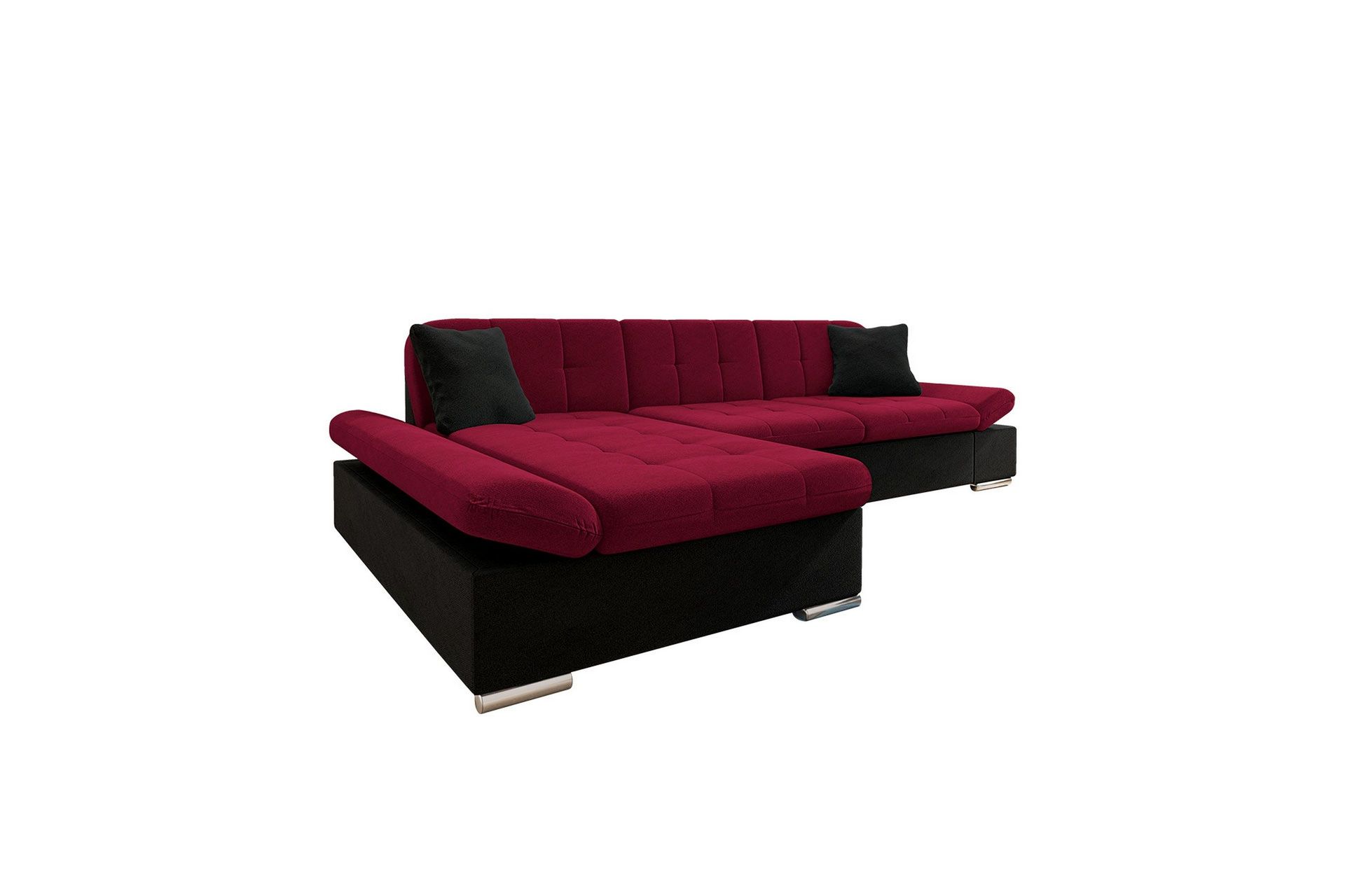 Djerra Soffa med Divan 3-sits - R&ouml;d/Svart