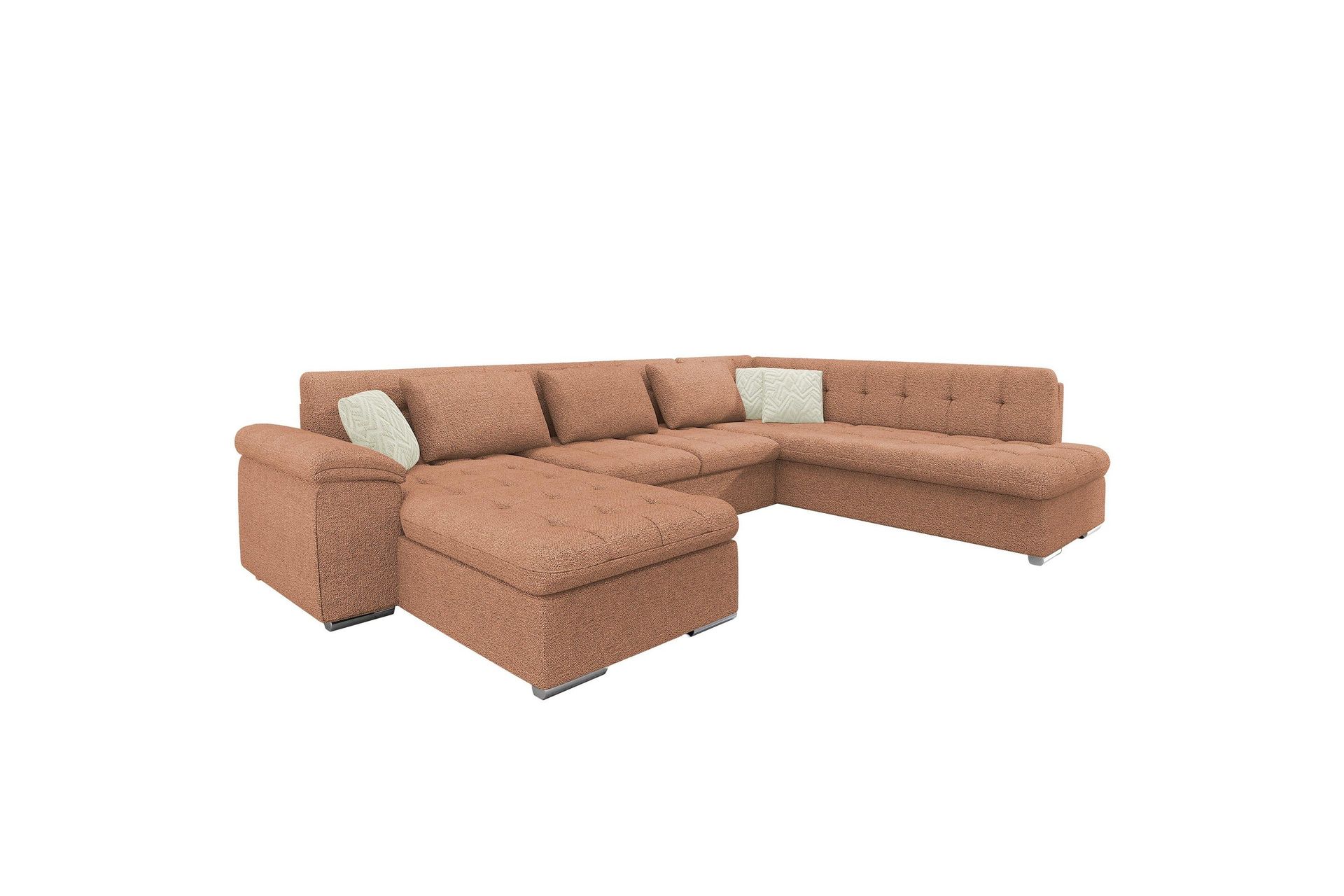 Dynir Soffa med Divan och Sch&auml;slong 4-sits - Brun/Beige