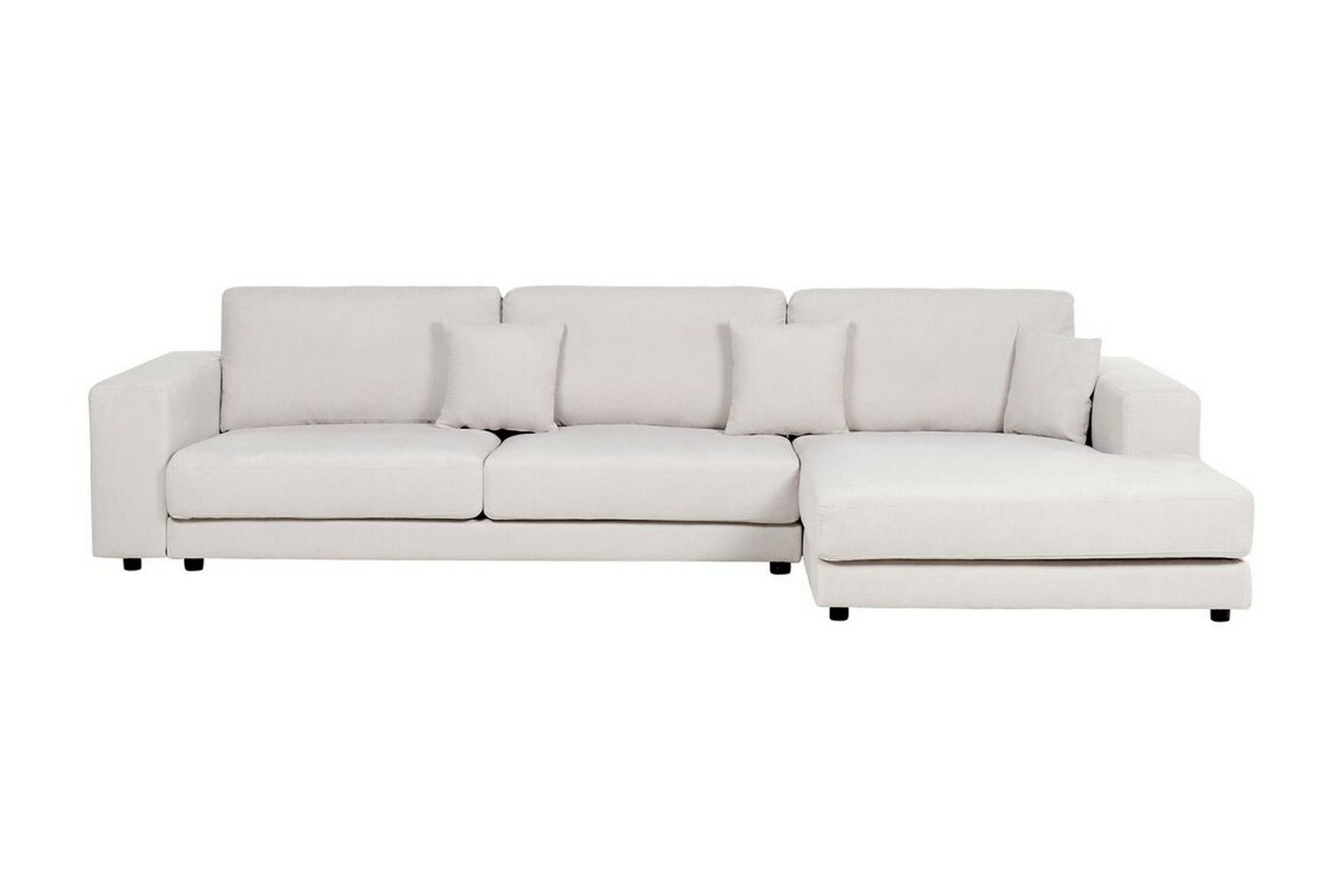 Ersi Hörnsoffa 4-sits - Vit/Svart
