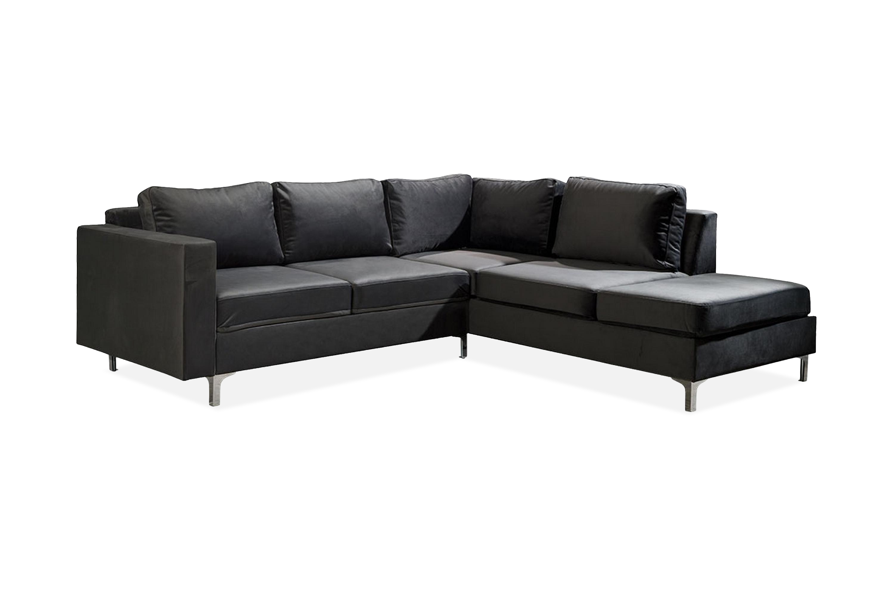Farindon 8-sits Soffa Vänster Svart