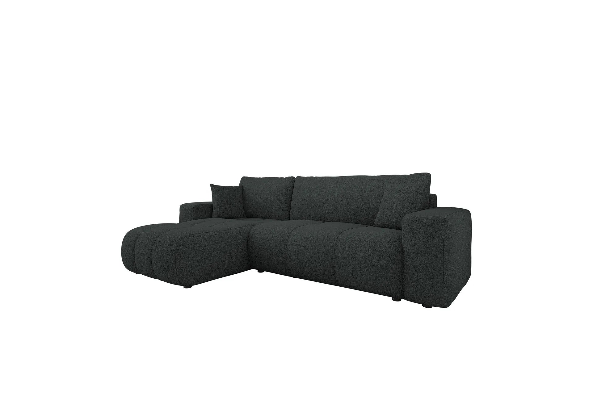 flo bäddsoffa med divan 3-sits - svart