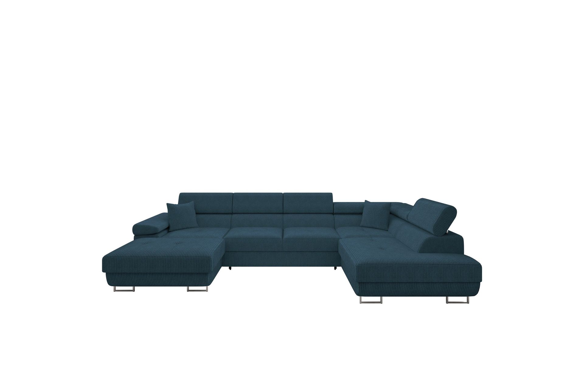 Gabina Soffa med Divan och Sch&auml;slong 4-sits - Bl&aring;