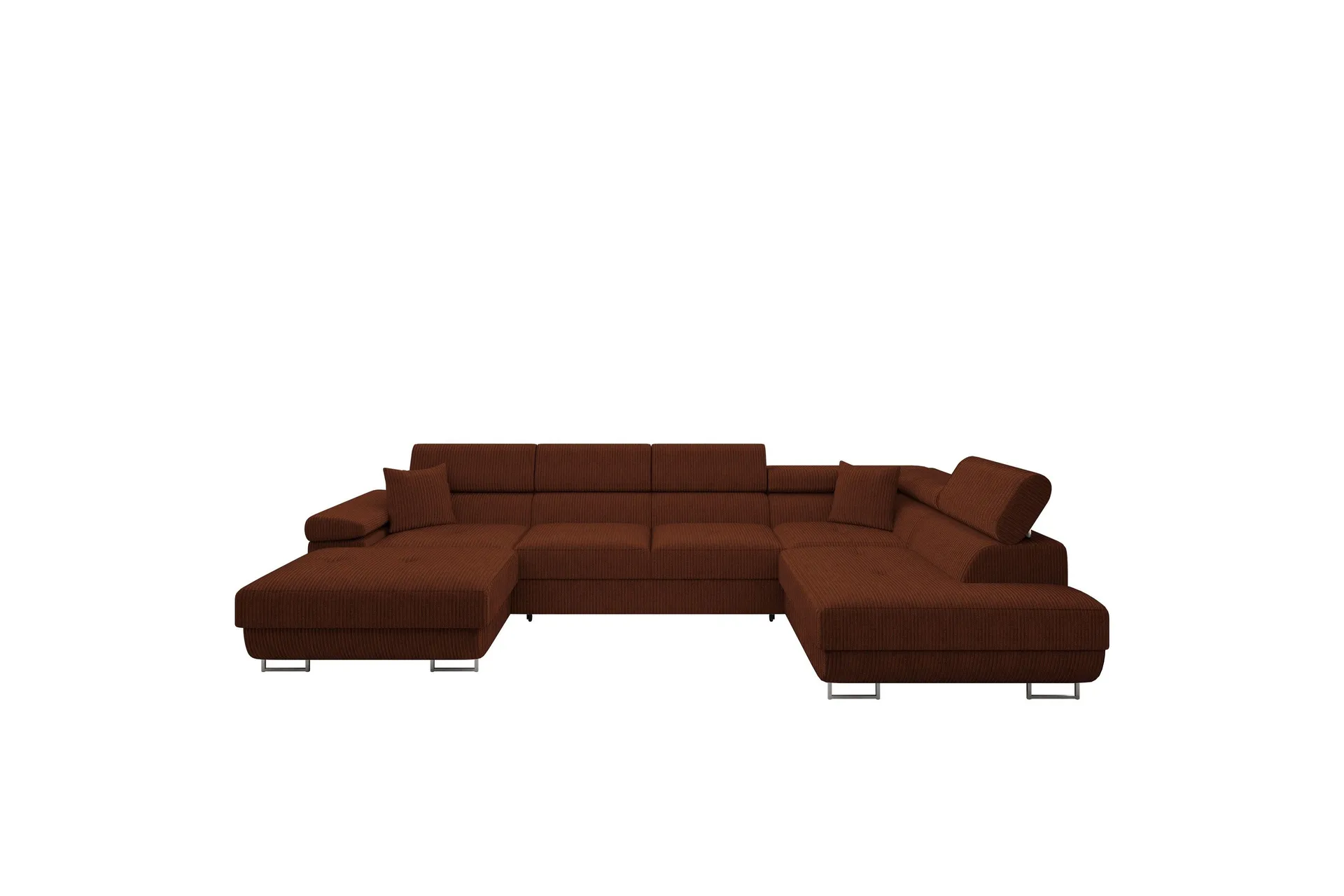 Gabina Soffa med Divan och Sch&auml;slong 4-sits - Brun
