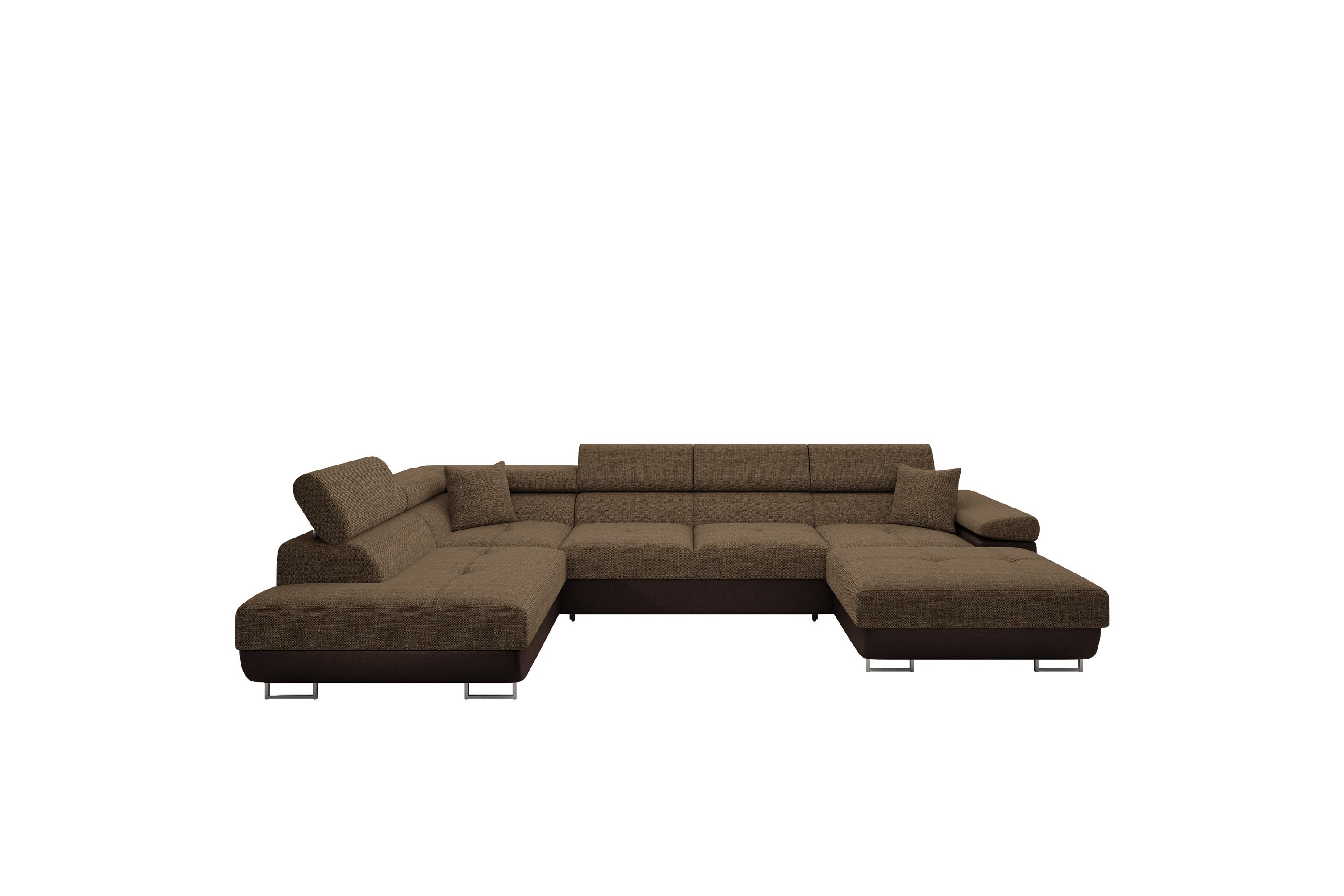 Gabina Soffa med Divan och Schäslong 4-sits Brun