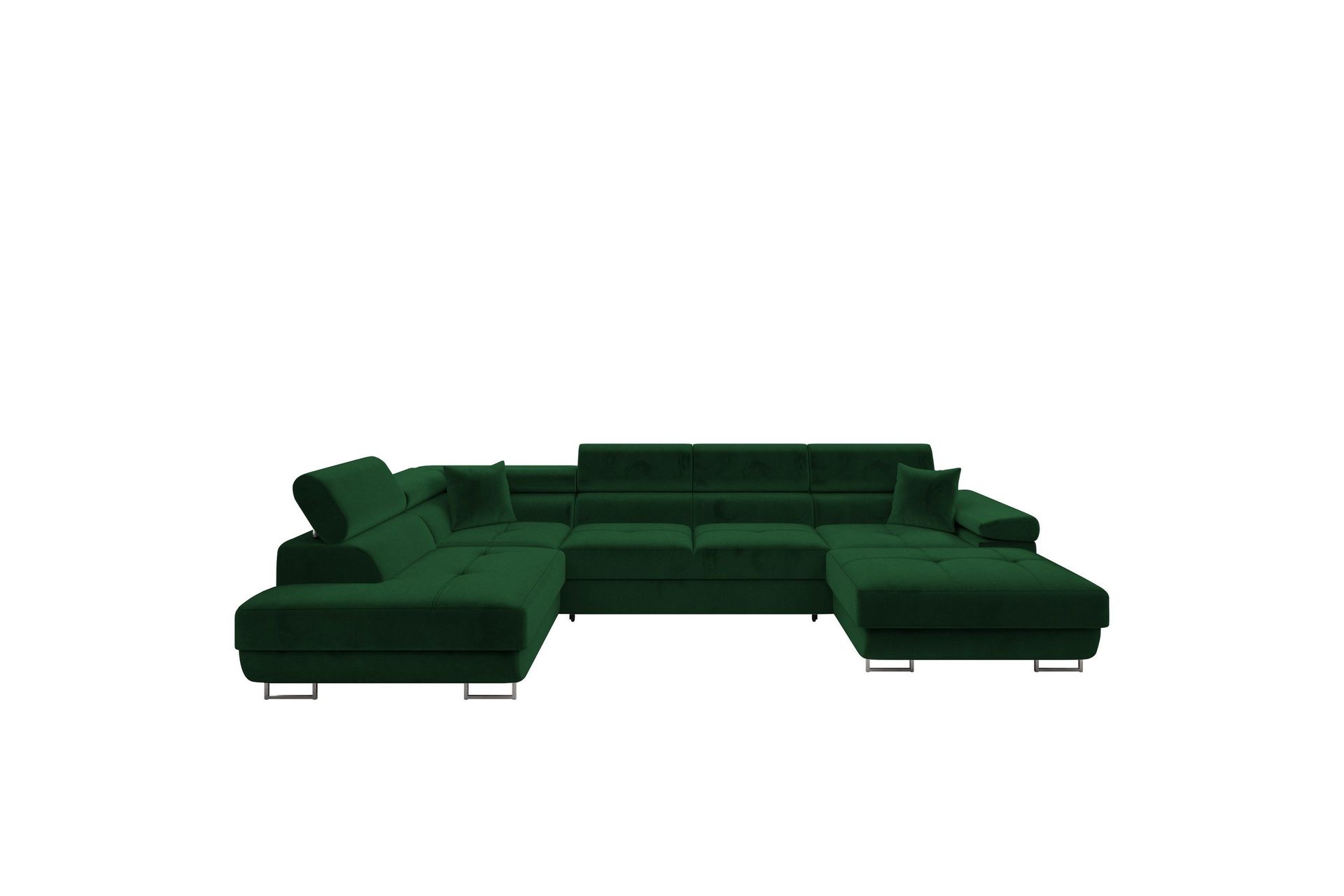 Gabina Soffa med Divan och Sch&auml;slong 4-sits - Gr&ouml;n