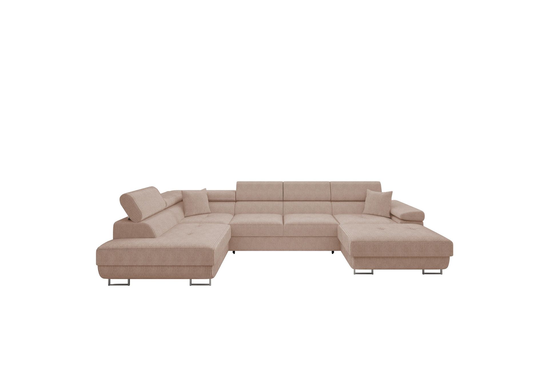 Gabina Soffa med Divan och Sch&auml;slong 4-sits - Rosa