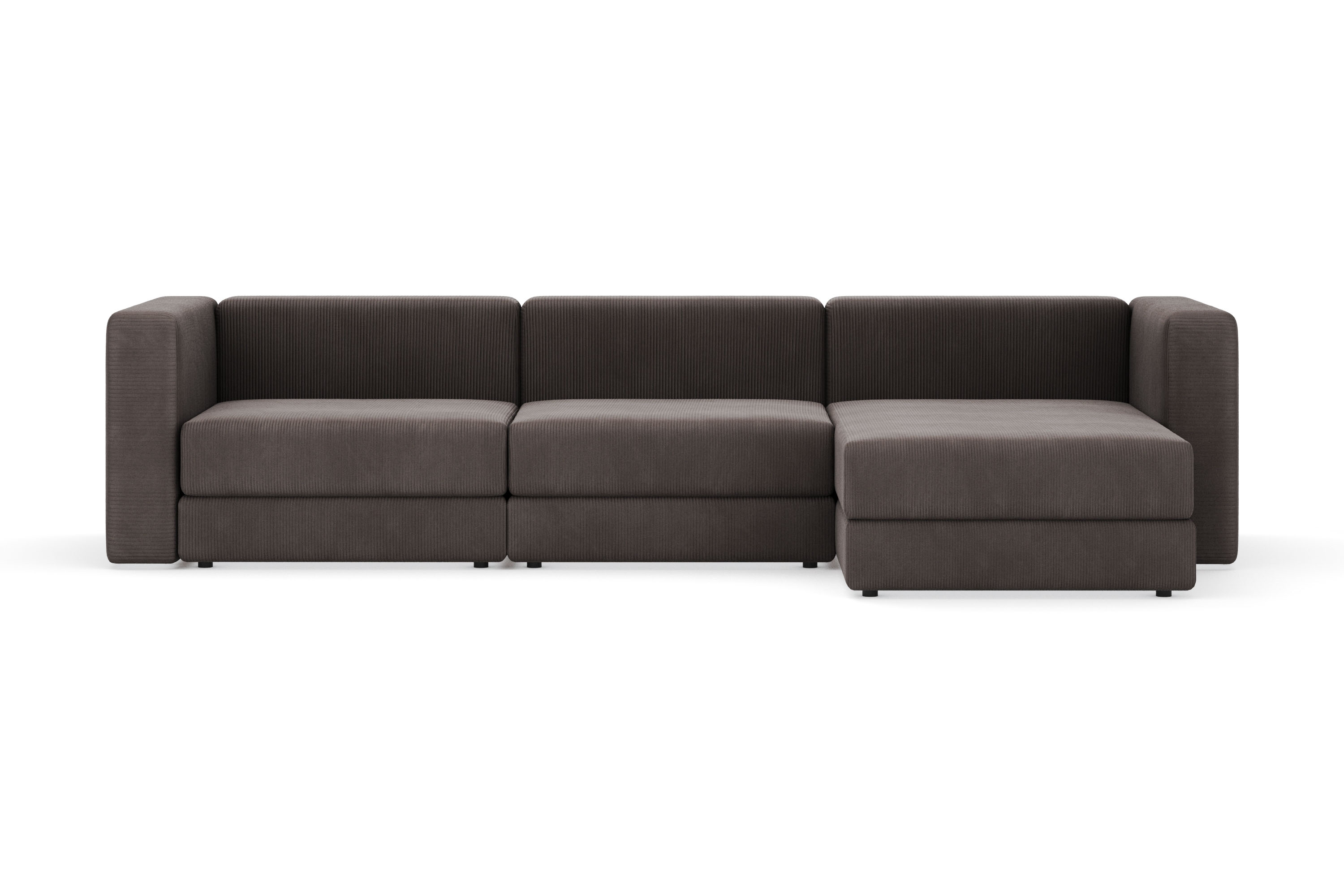 hagblom 4-sits divansoffa med förvaring vändbar - brun