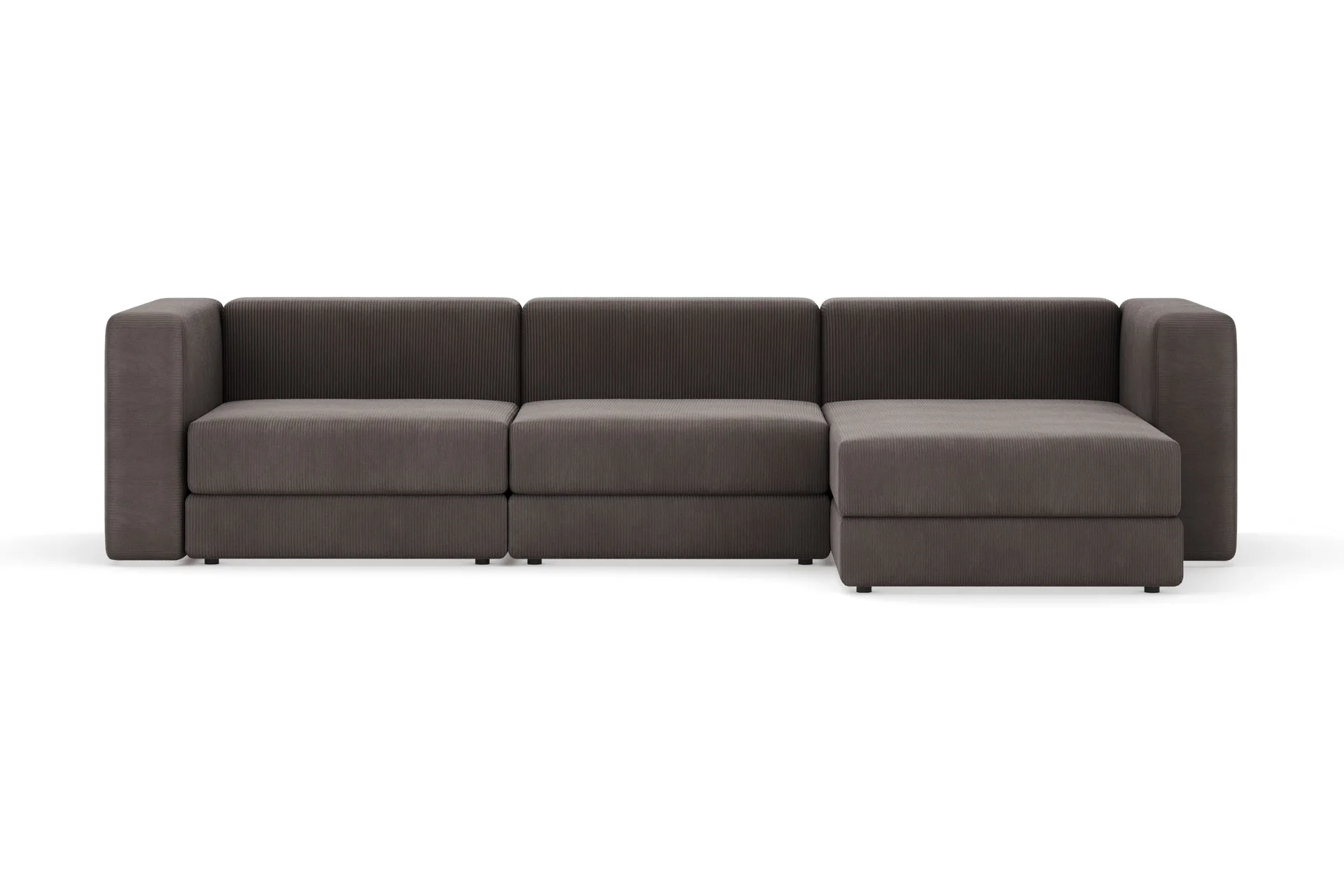 hagblom 4-sits divansoffa med förvaring vändbar - brun