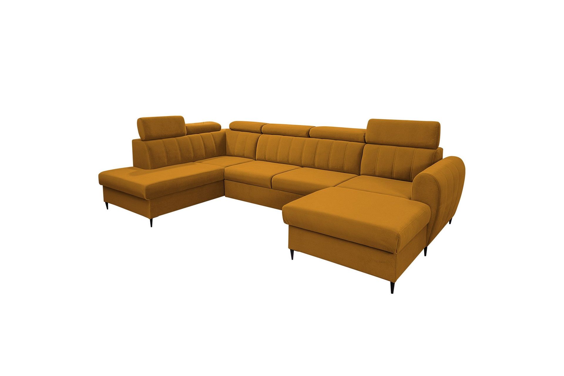Hoffman Soffa med Divan och Sch&auml;slong 4-sits - Gul