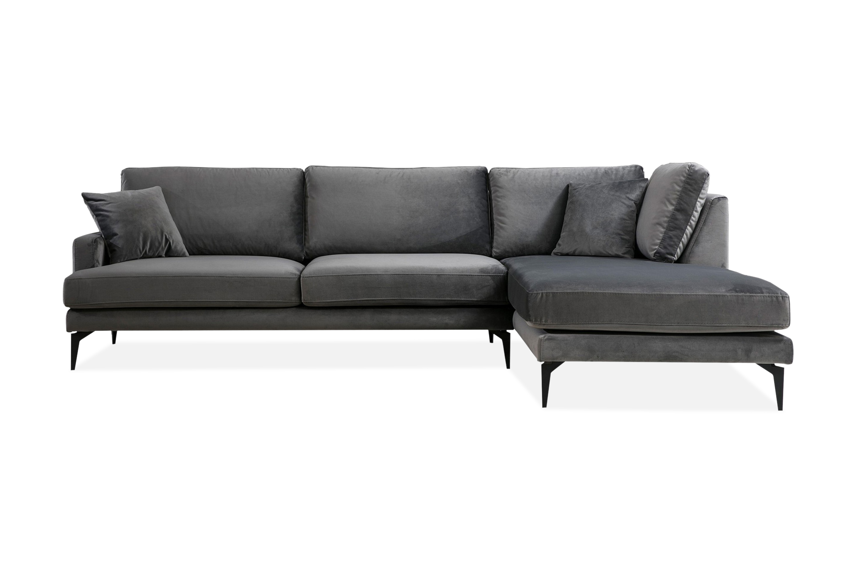 Hörnsoffa Stefphon med Divan Höger Svart