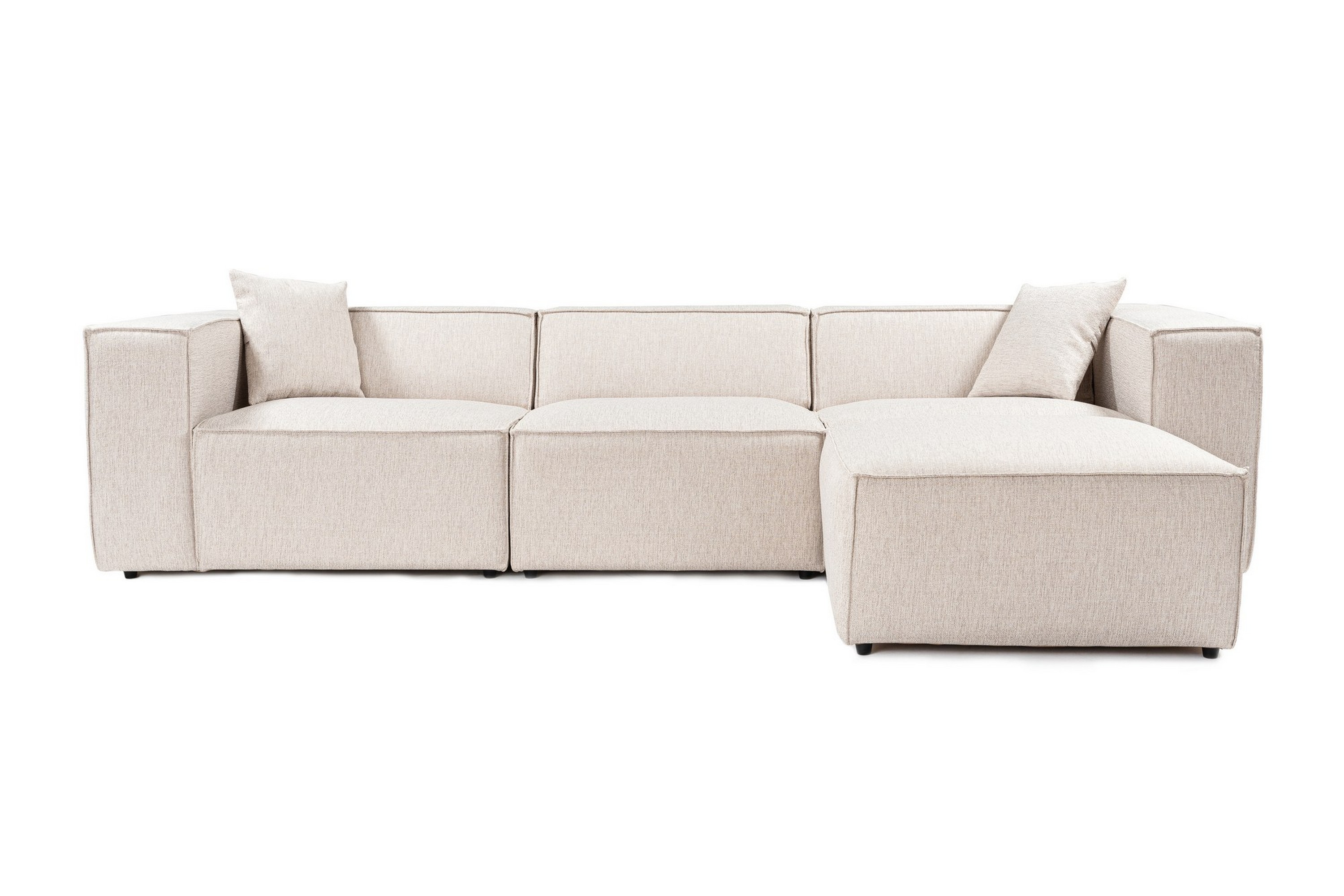 Kaolins Soffa med Divan 3-sits Ljusbrun
