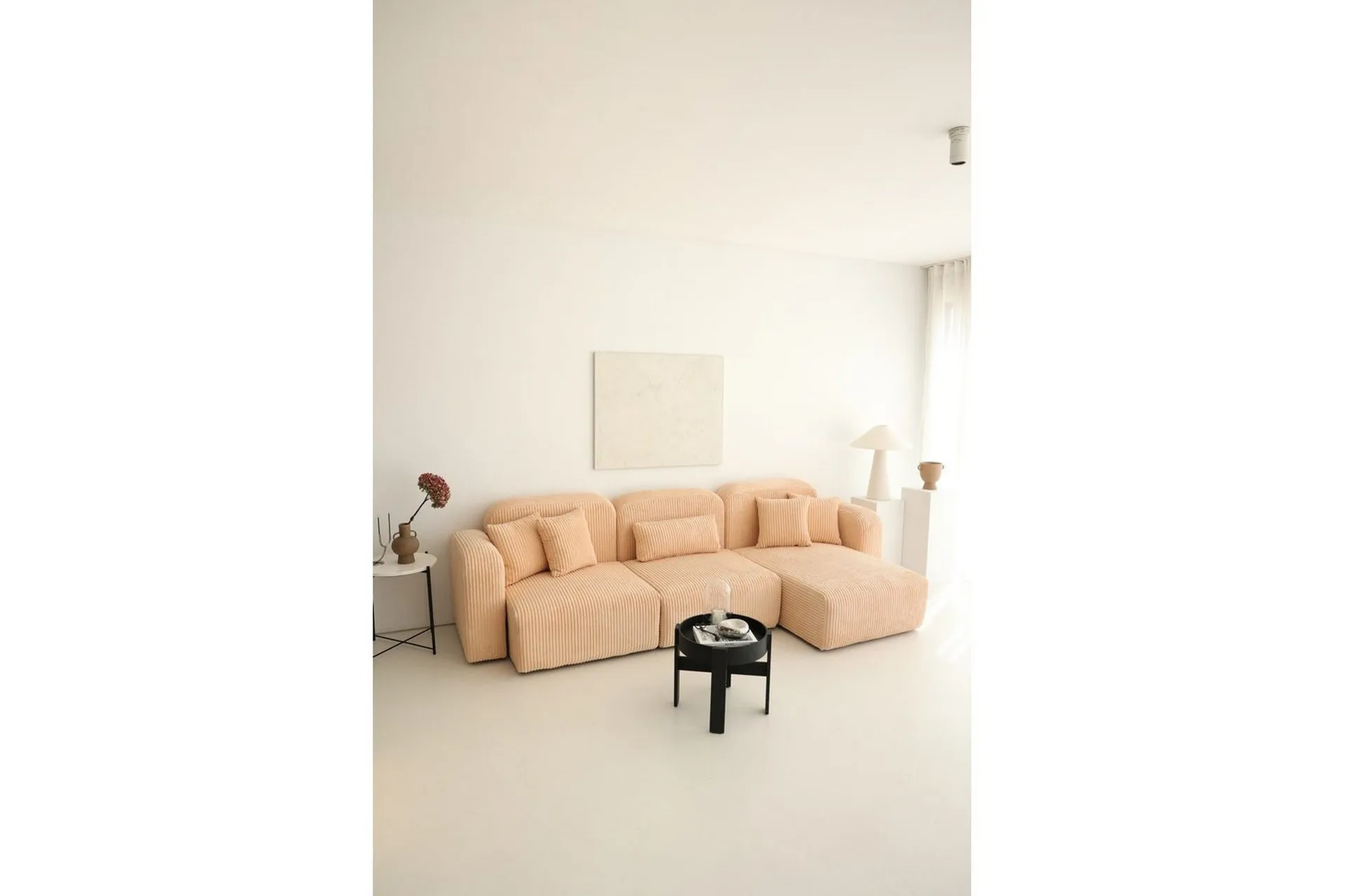 kyrel soffa med divan 3-sits - beige
