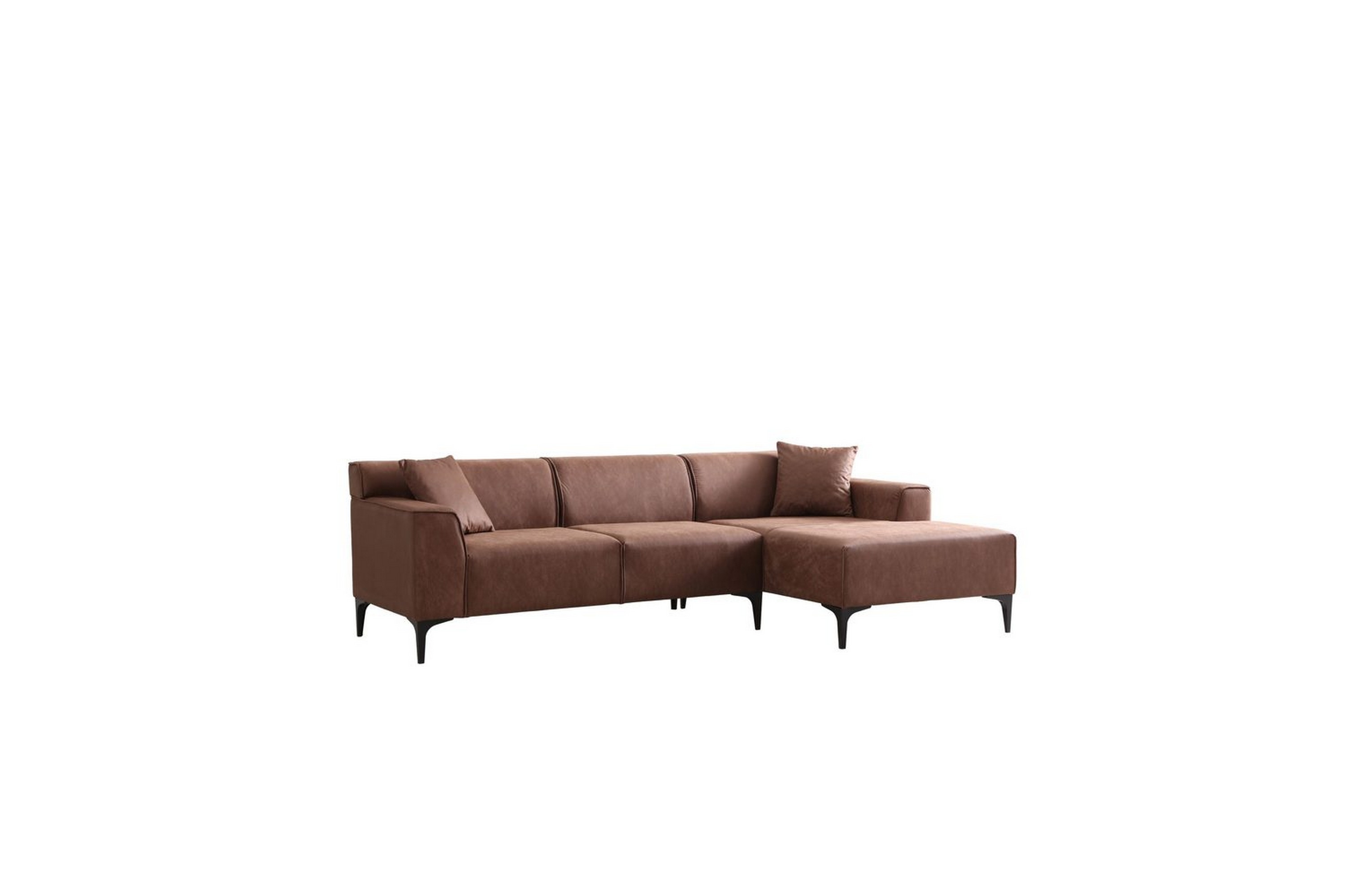 malpani soffa med divan 3-sits - cognac