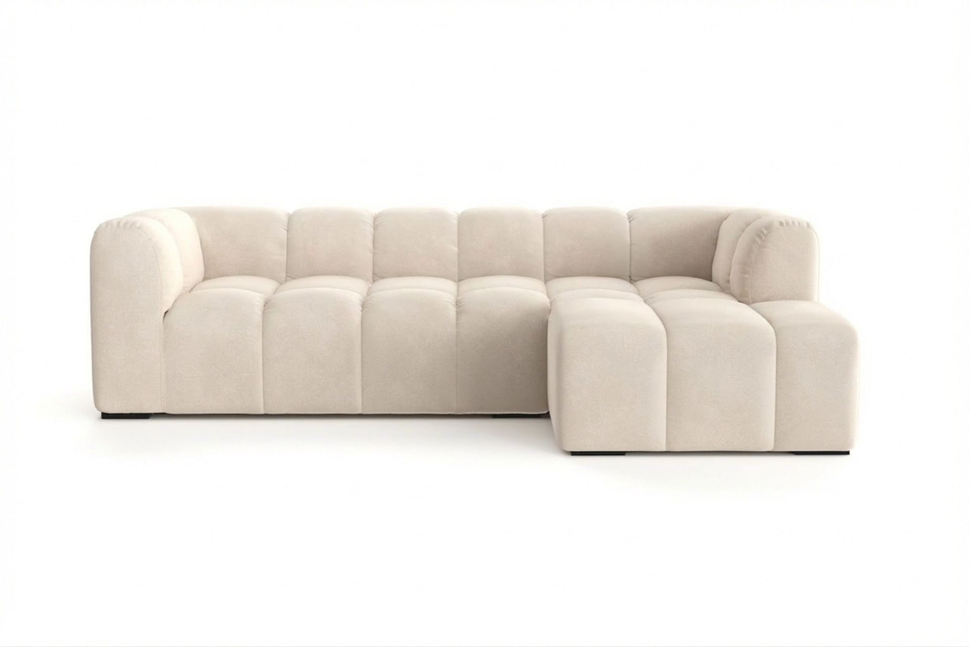 Marlow 3-sits Bubblig Divansoffa h&ouml;ger - Beige