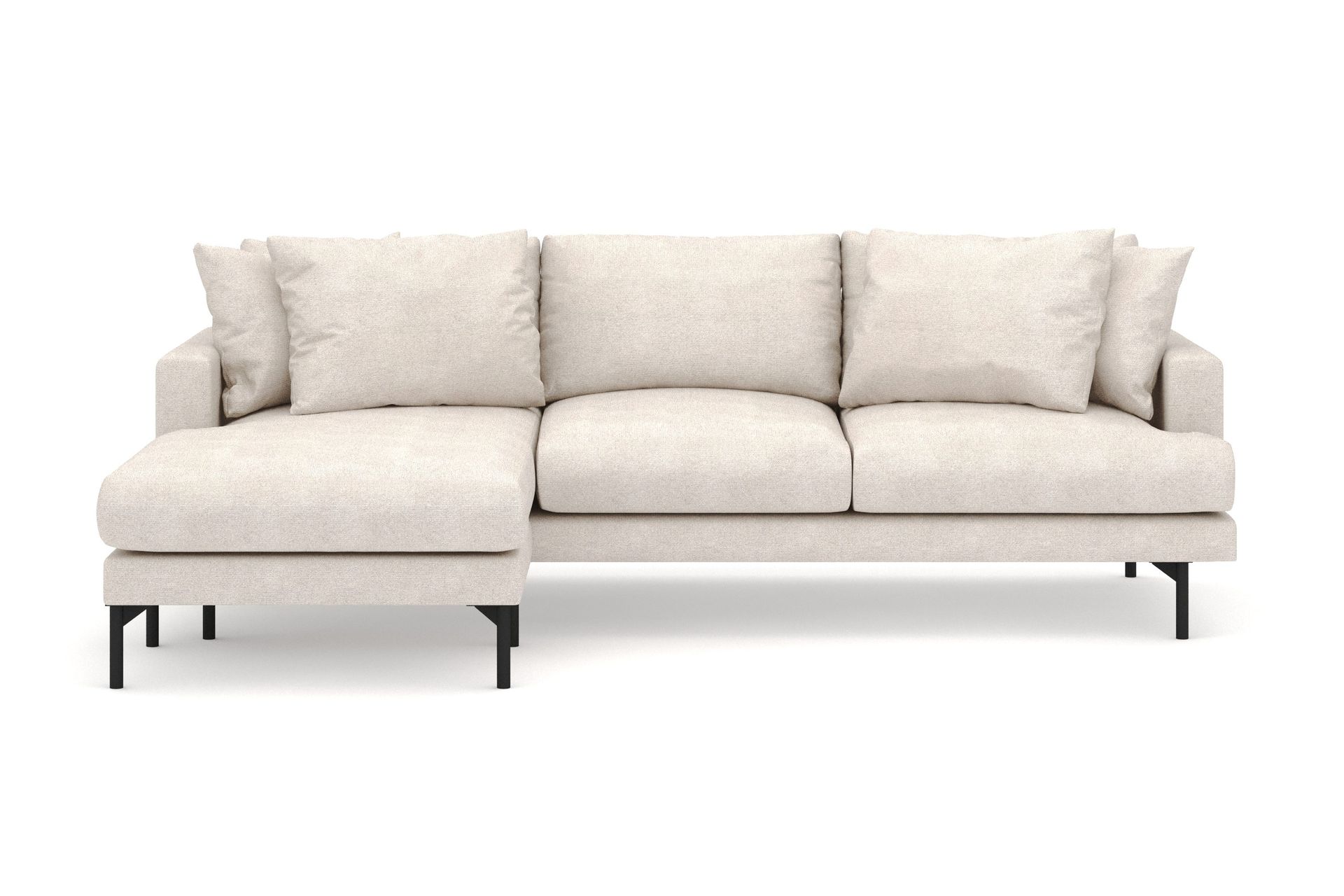Menard 4-sits V&auml;nsterv&auml;nd L-formad Djup Divansoffa i Tyg - Beige
