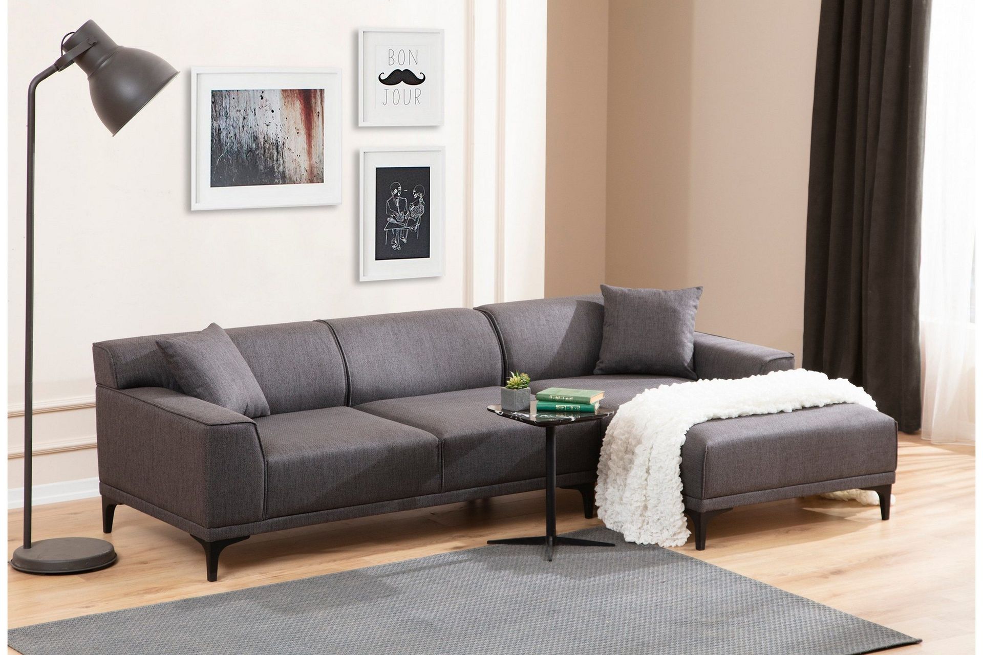 Mississauga Divansoffa 3-sits - Antracit