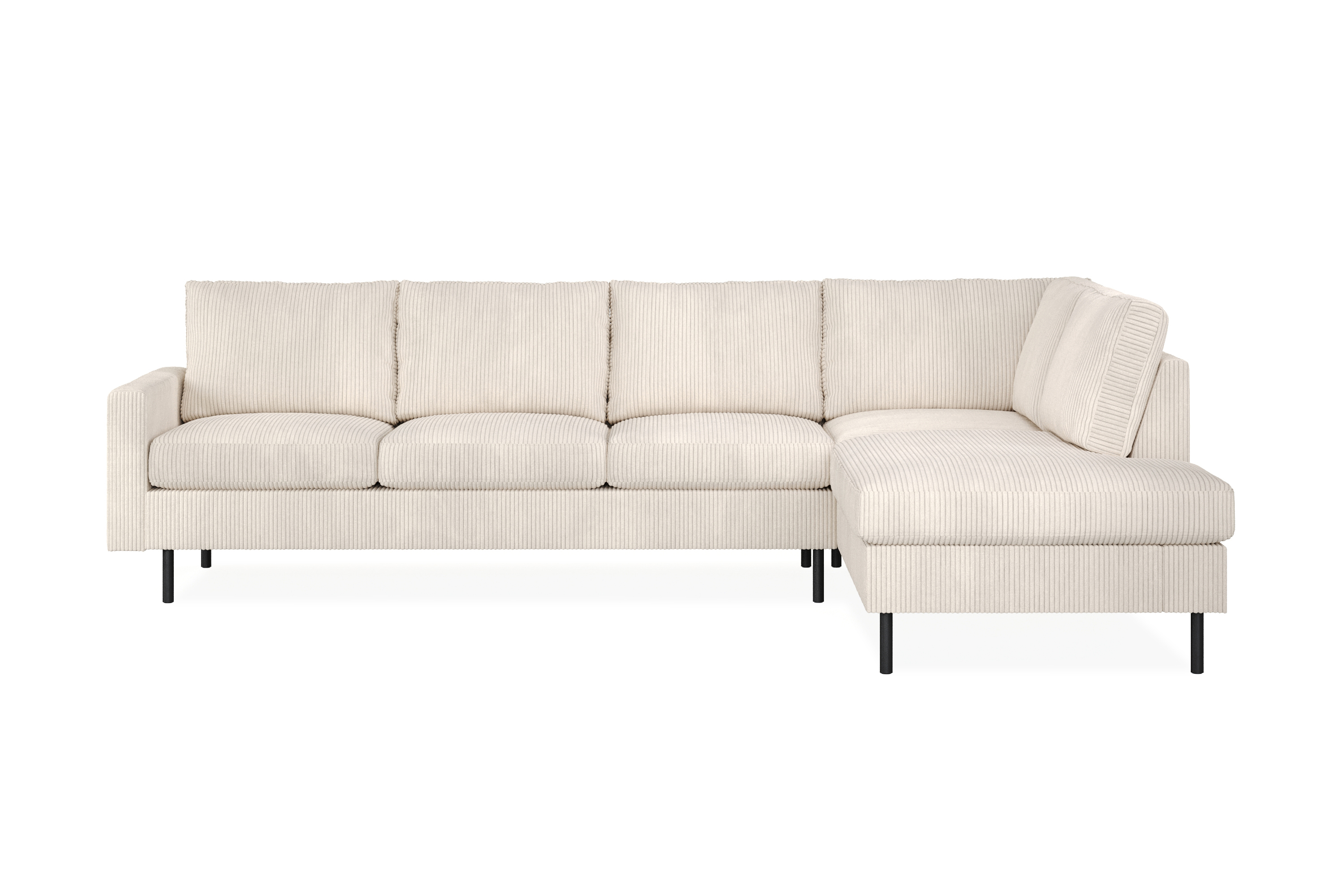 Peppe 4-sits Högervänd L-formad Schäslongsoffa i Manchester Beige
