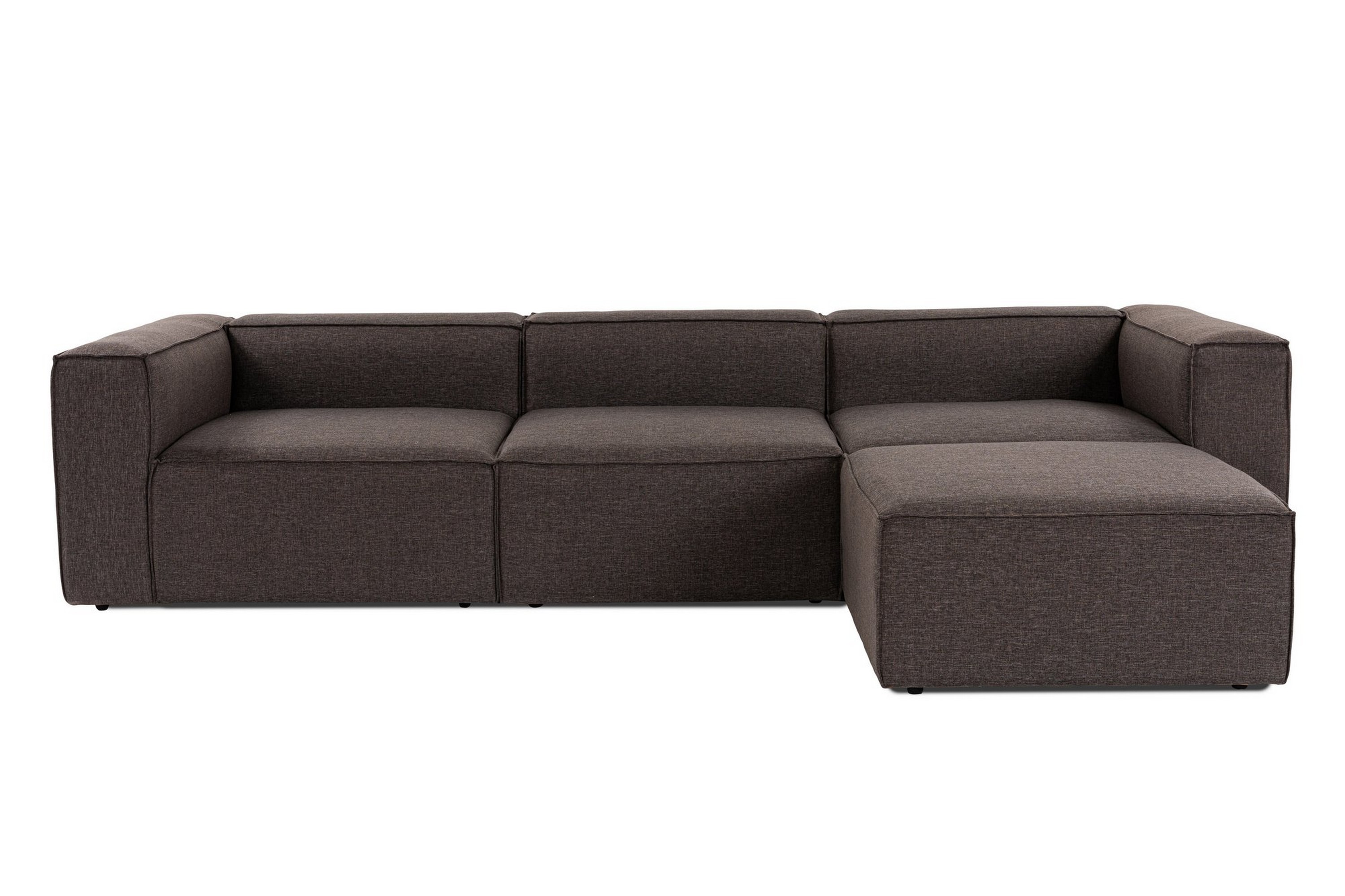 Redlands Soffa med Divan 3-sits Mörkbrun