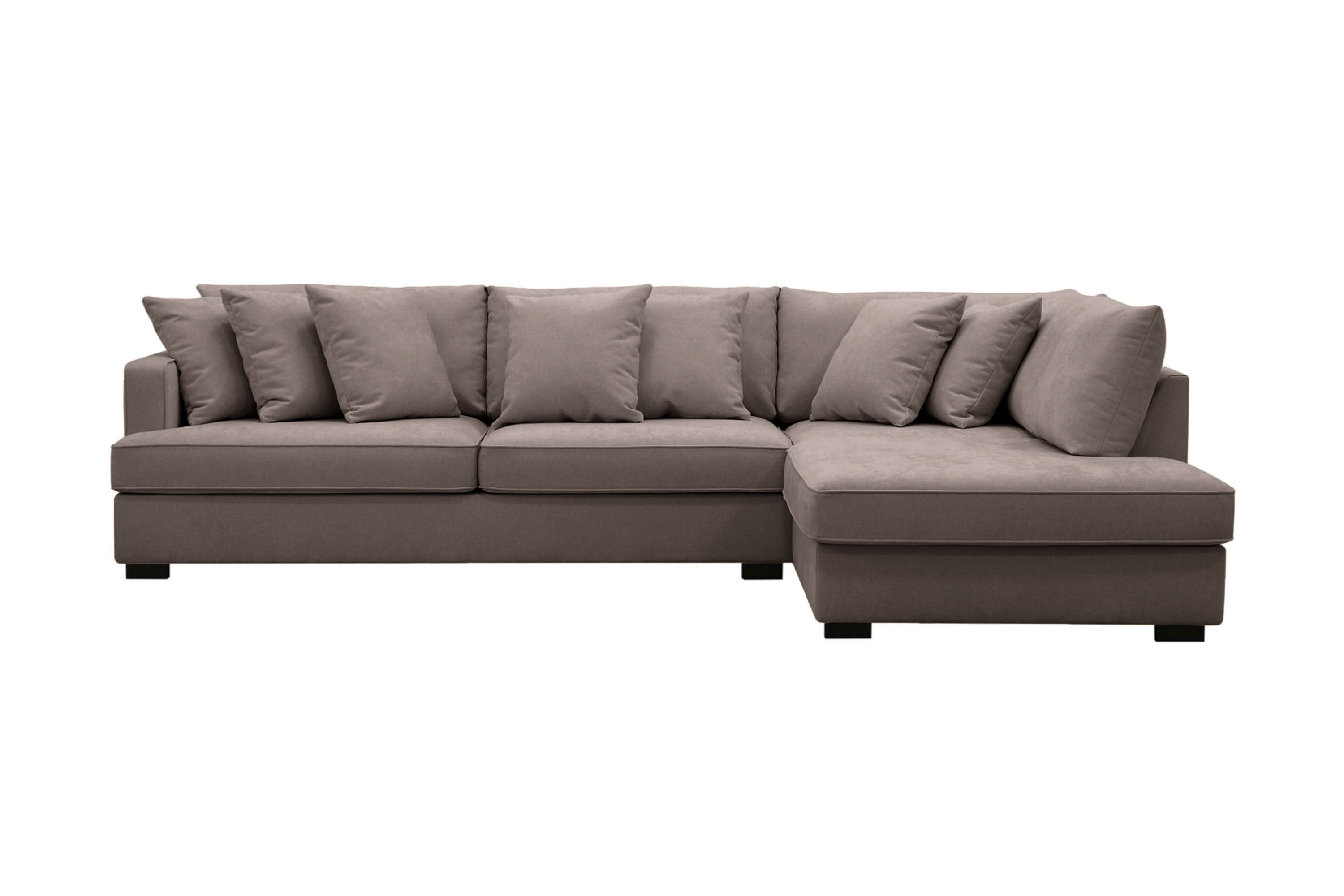 Rossita Djup 4-sits L Soffa med Schäslong Höger Ljus Brun