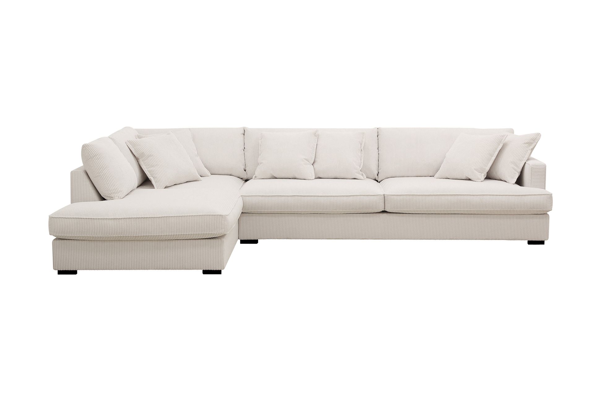 Rossita Lyx 4-sits V&auml;nsterv&auml;nd L-formad Extra Djup Sch&auml;slongsoffa i Manchester - Offwhite