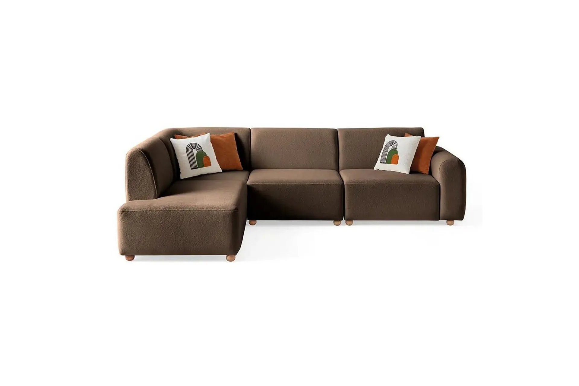 Rynvar Soffa med Sch&auml;slong 4-sits - Brun