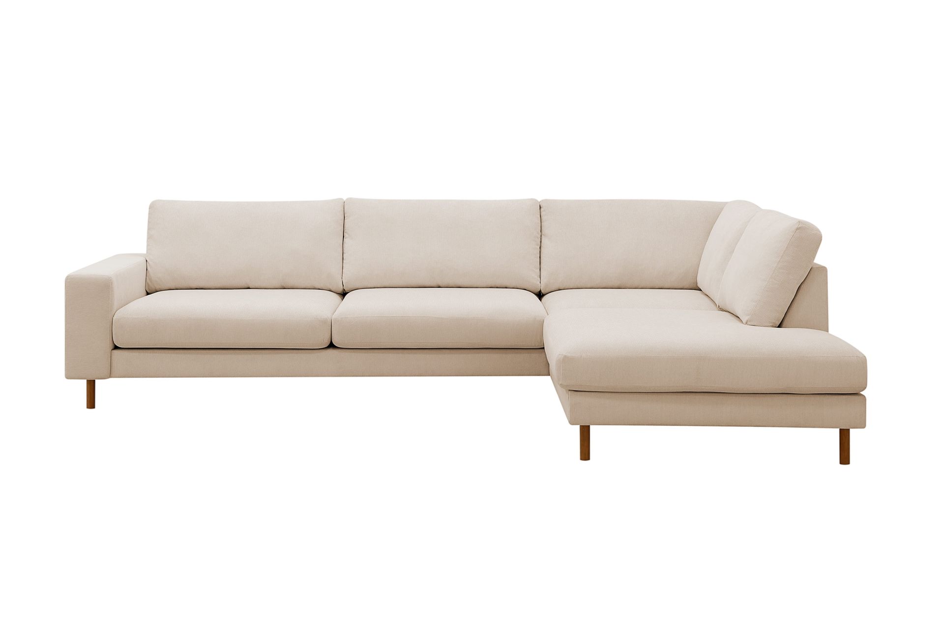 Scandi Djup 4-sits Soffa med Sch&auml;slong H&ouml;ger i Manchester - Beige