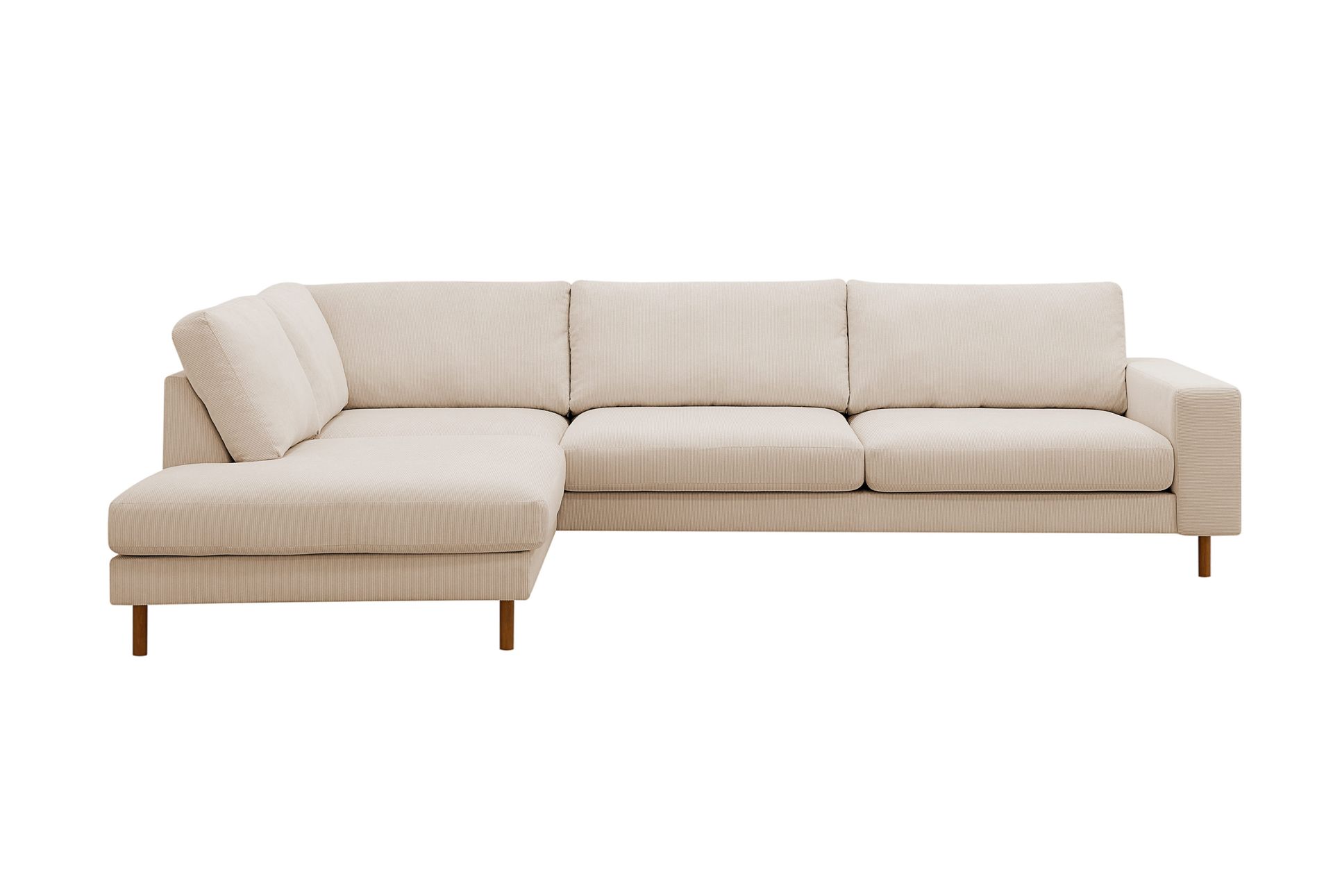 Scandi Djup 4-sits Soffa med Sch&auml;slong V&auml;nster i Manchester - Beige