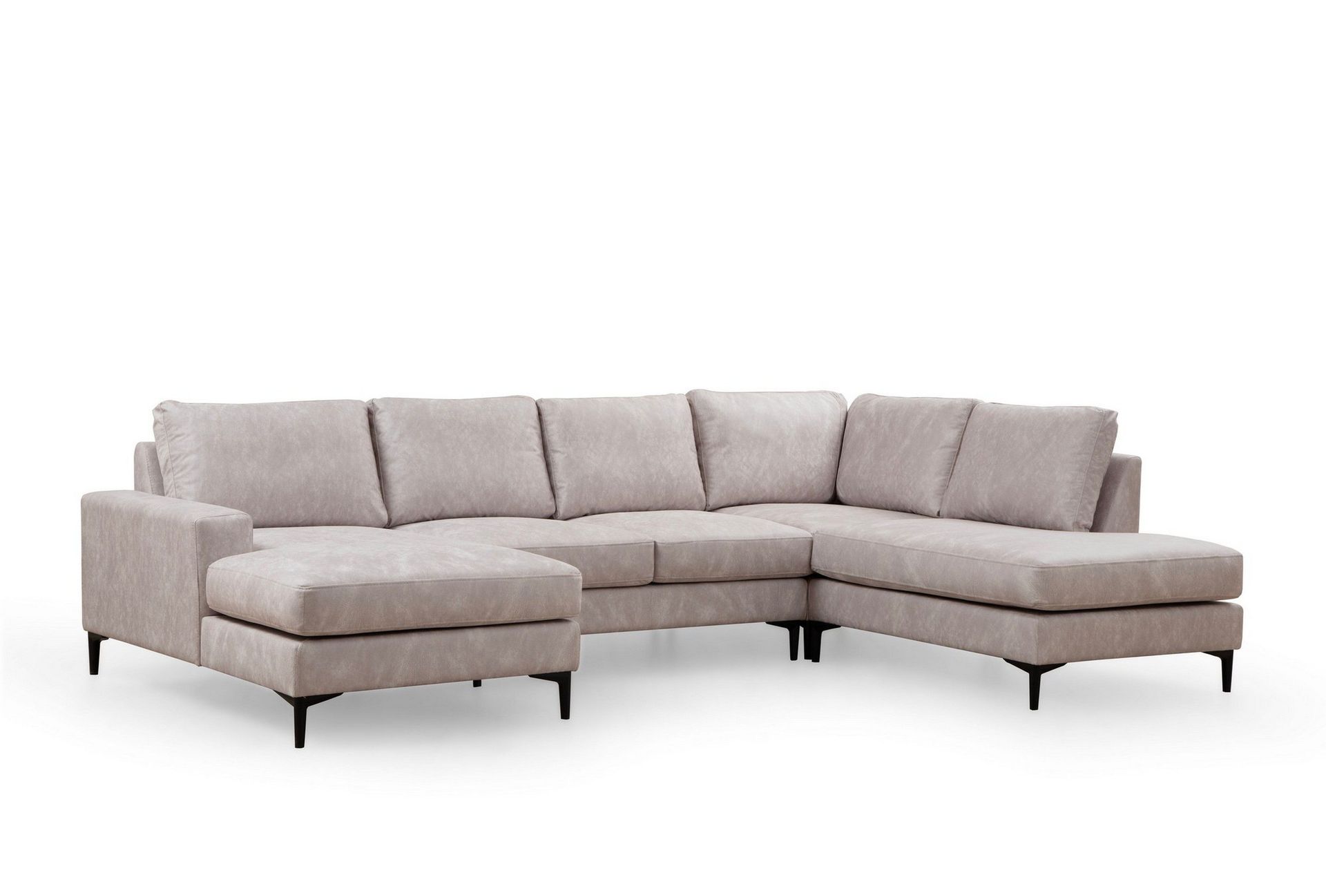Svanabyn Soffa m. Divan och Sch&auml;slong 4-sits - Beige