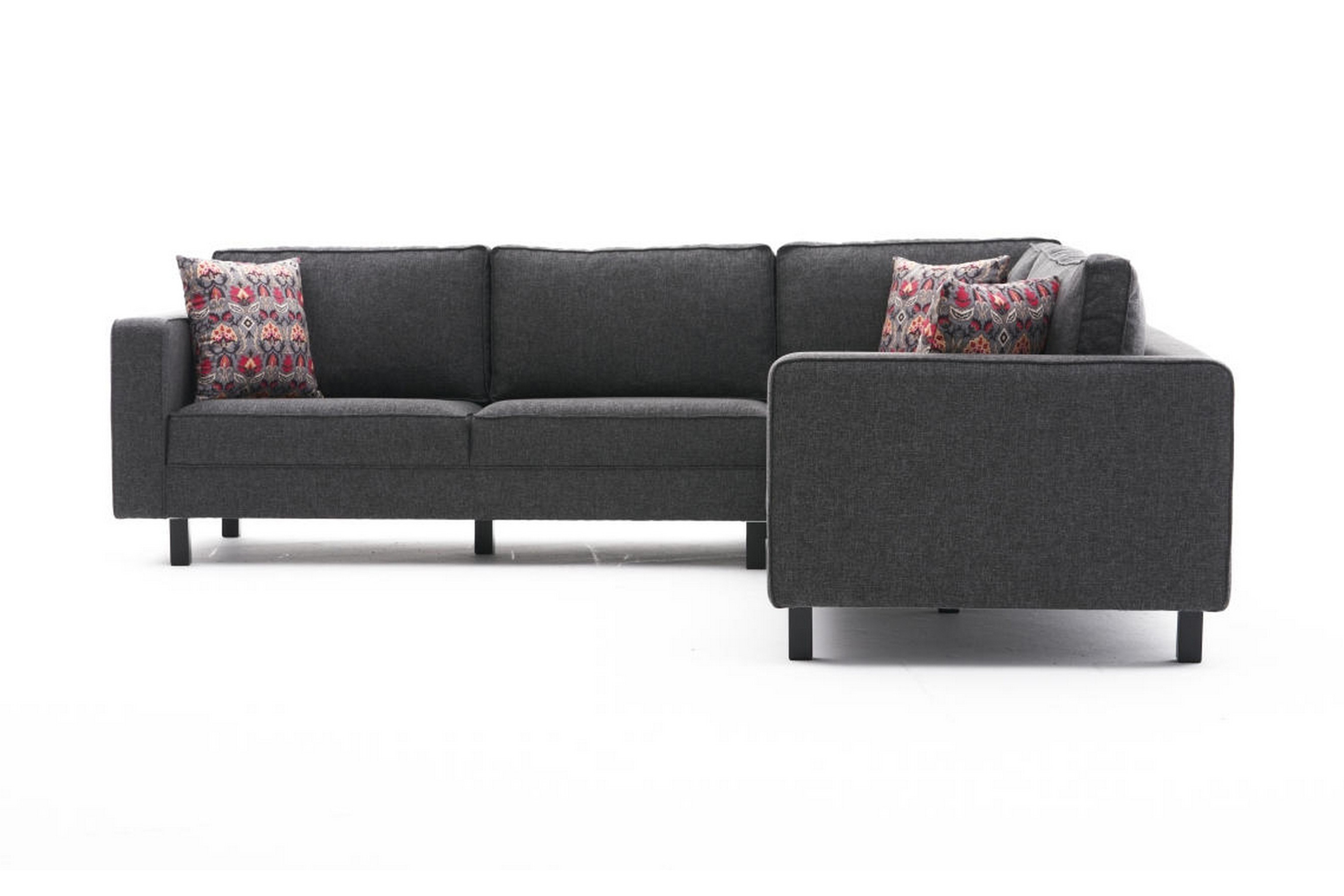 soffa m. divan vivianna 4-sits - antracit