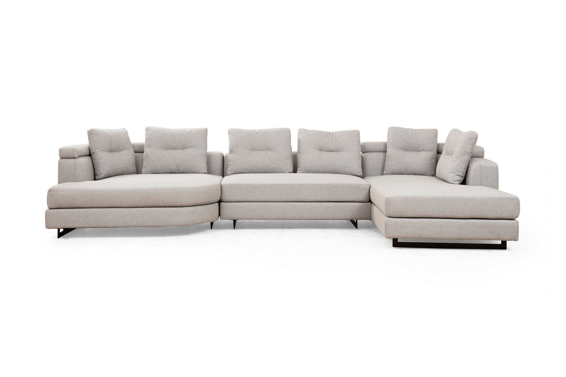 Tekawa Soffa m. Divan 4-sits - Ljusgr&aring;