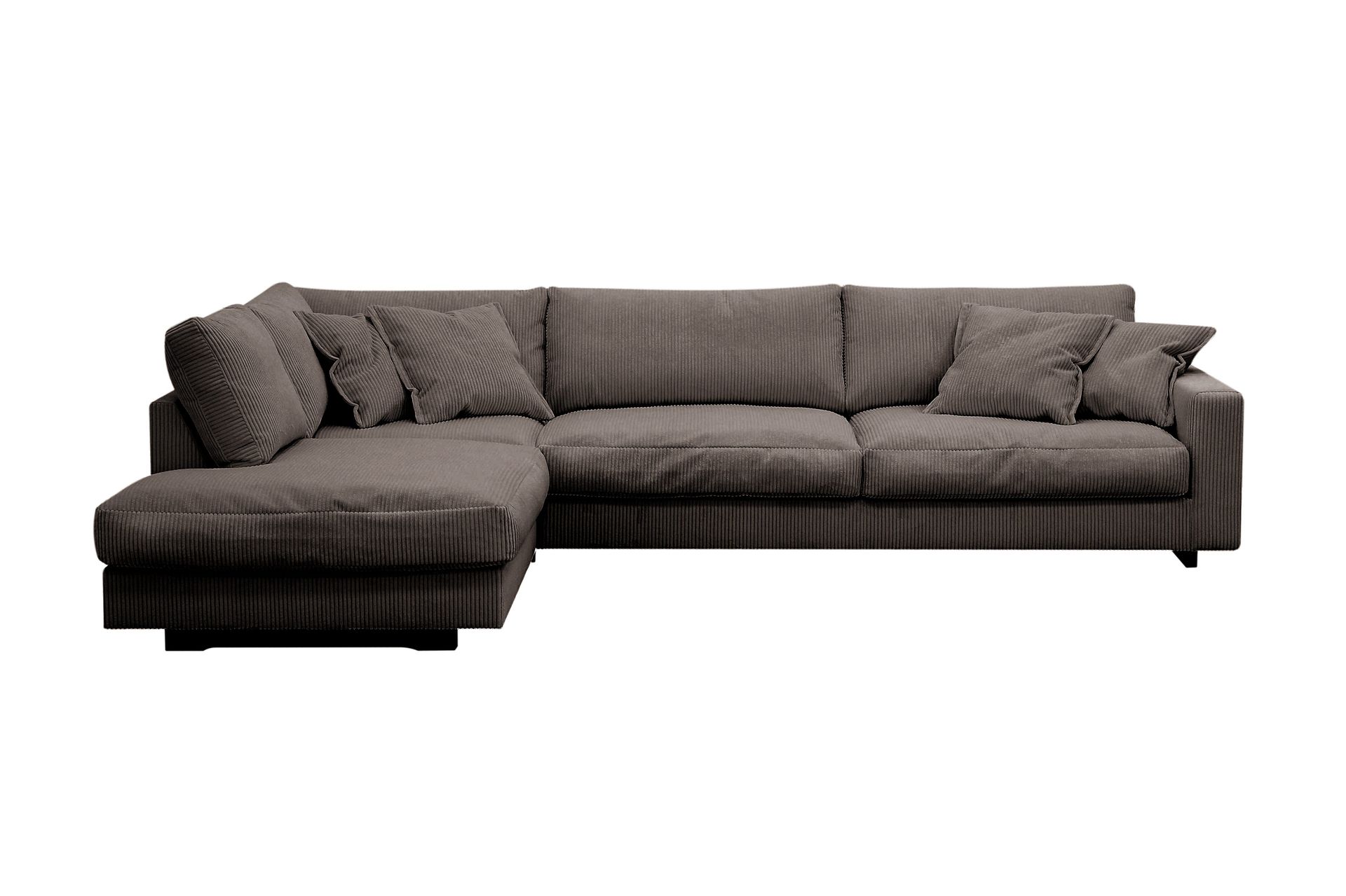 Valencia Extra Djup 4-sits Soffa med Sch&auml;slong V&auml;nster - Brun