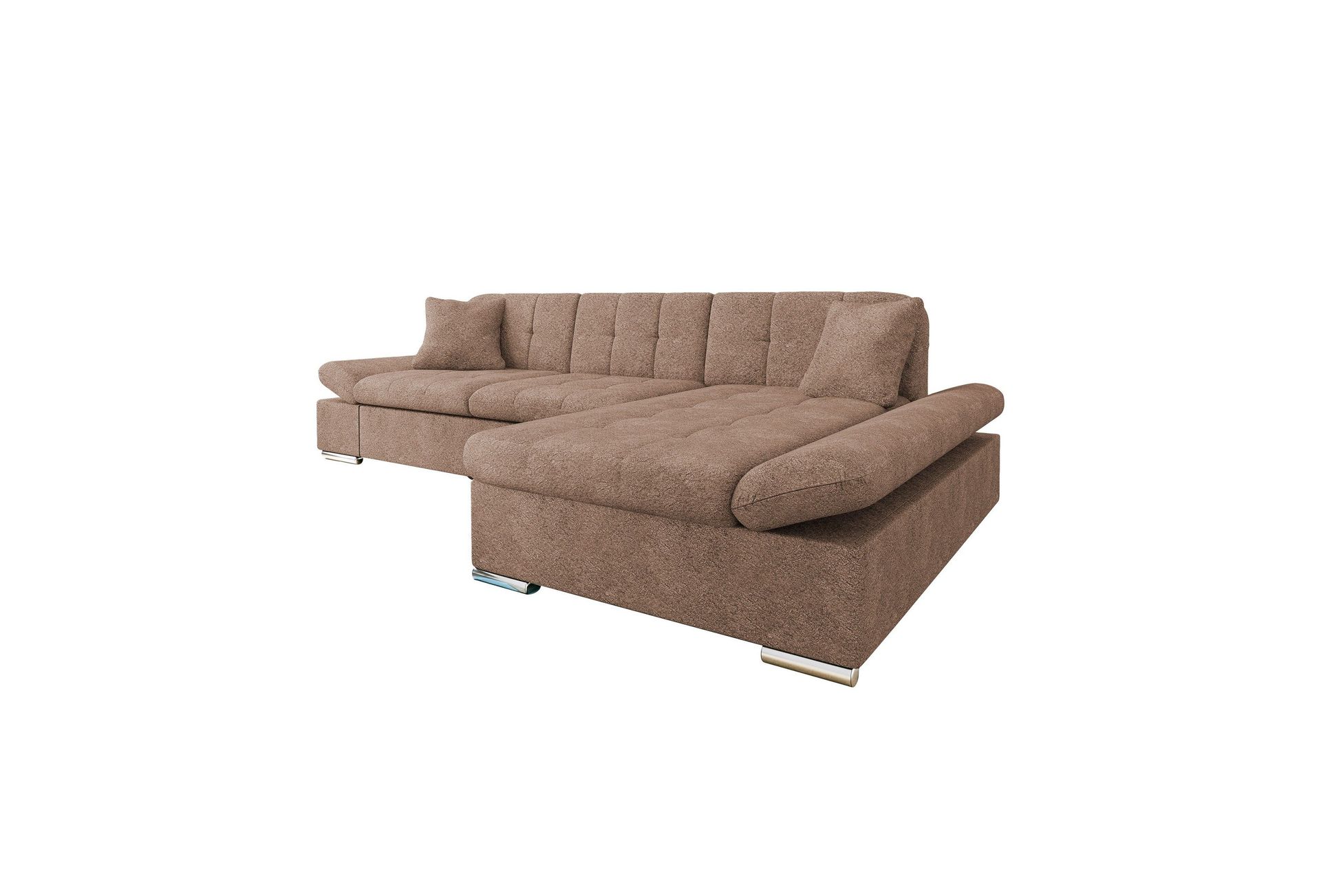Vananda Soffa med Divan 3-sits i Boucl&eacute; - Rosa