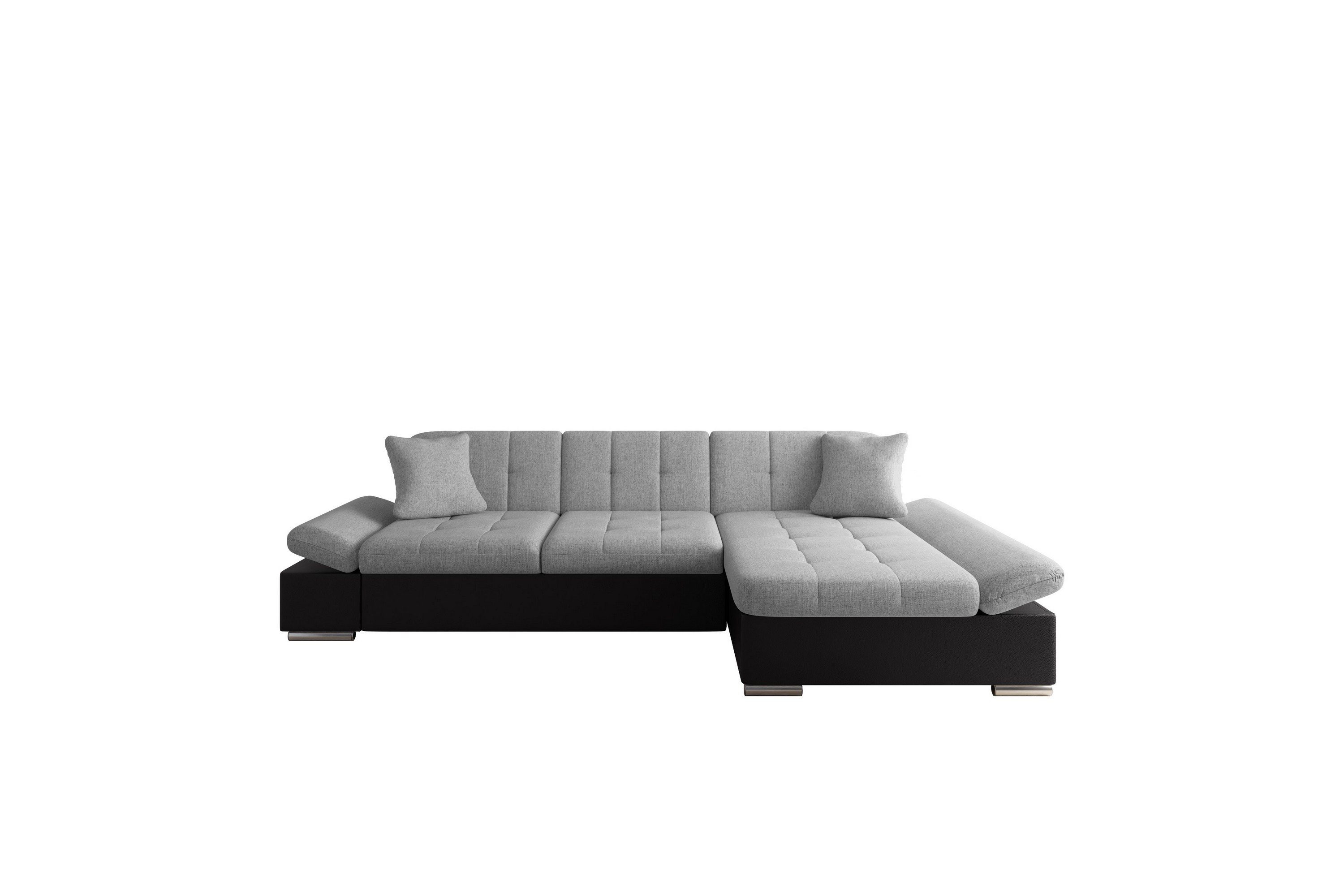 Vananda Soffa med Divan 3-sits i Konstläder Svart/Grå