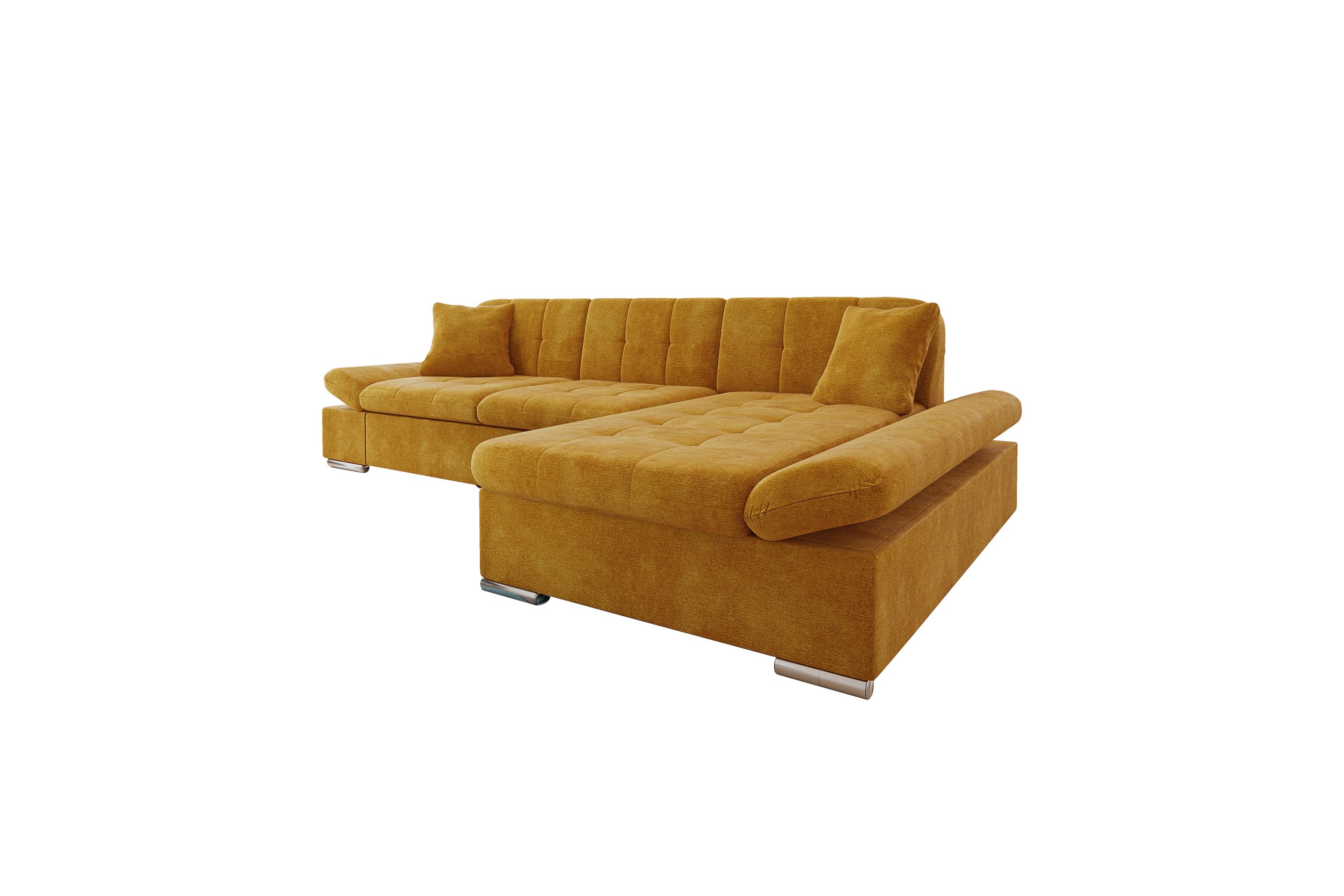 Vananda Soffa med Divan 3-sits i Sammet Gul