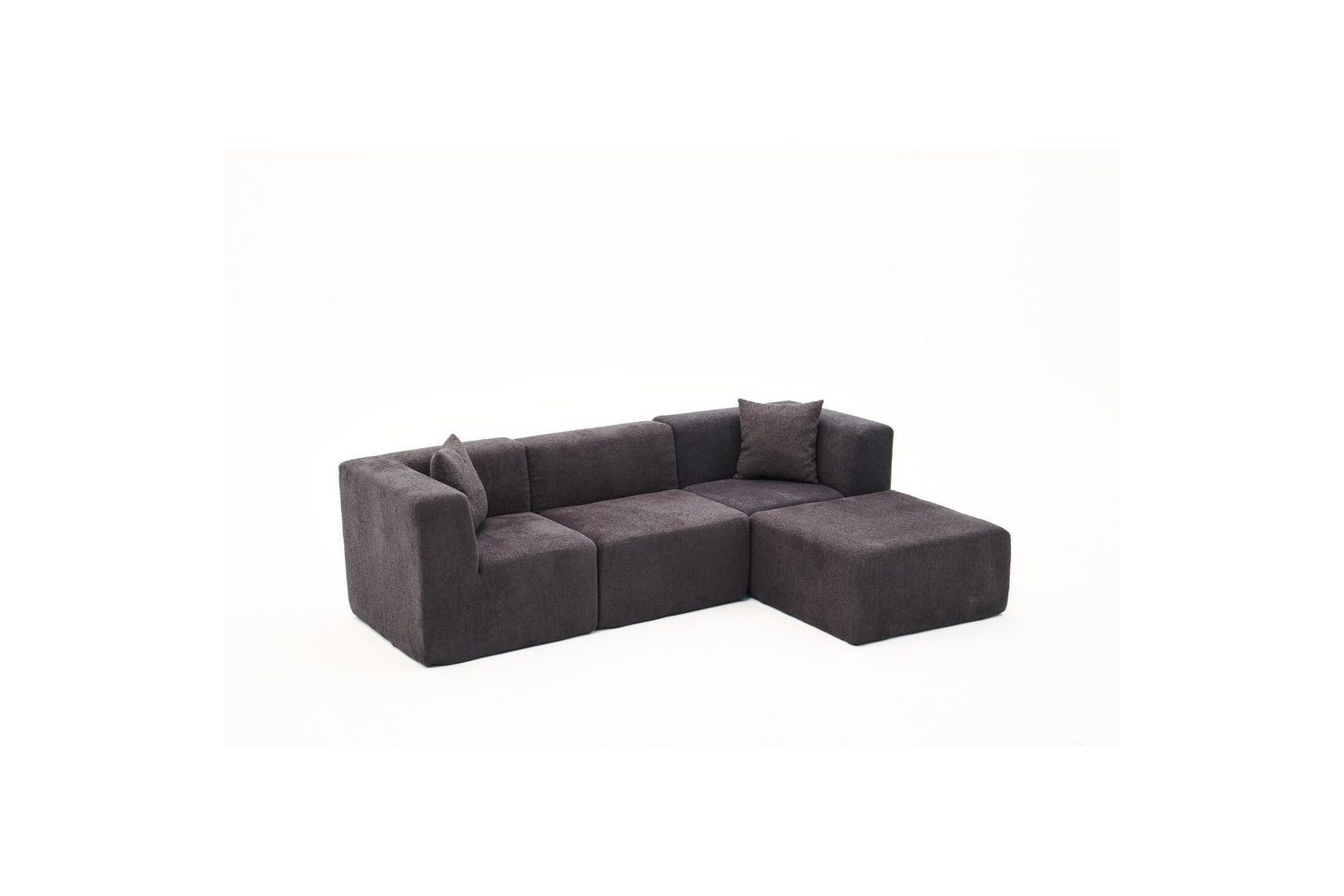 veyno soffa med divan 3-sits - antracit