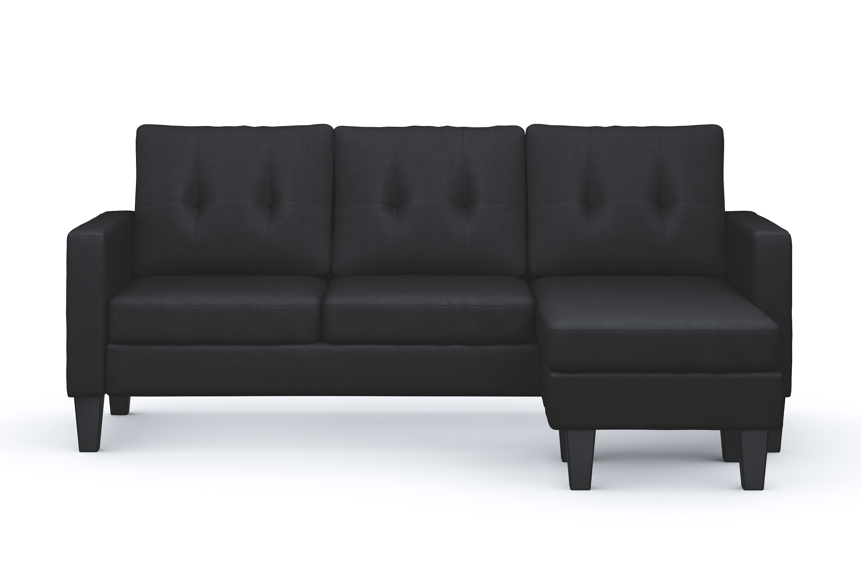 Vislanda 3-sits Soffa med Divan Svart