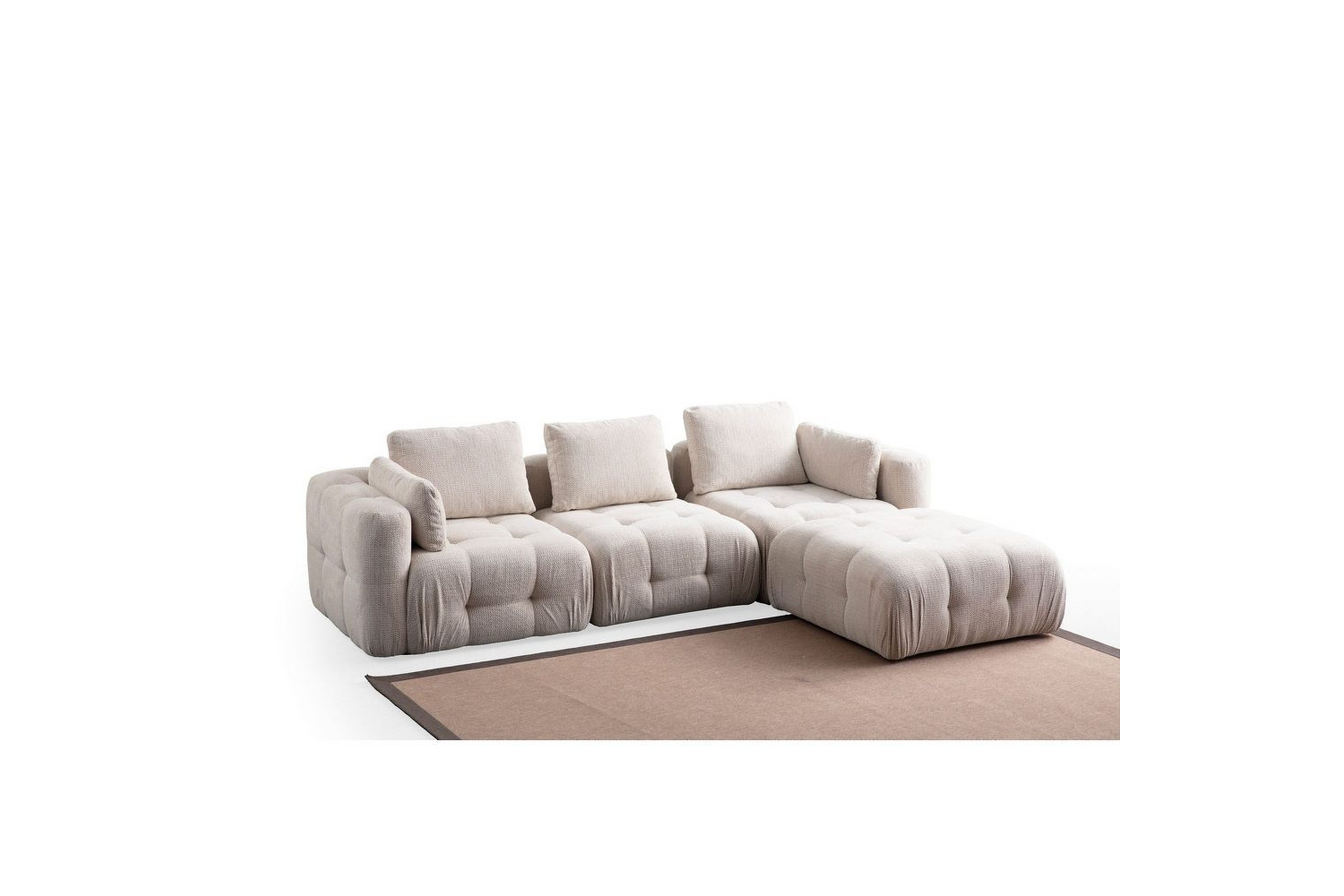 yvara soffa med divan 4-sits - beige