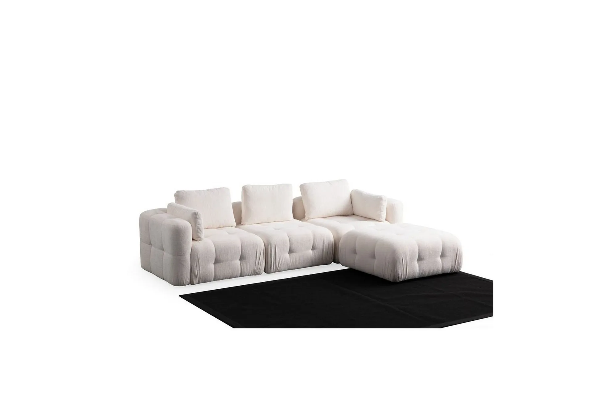yvara soffa med divan 4-sits - vit