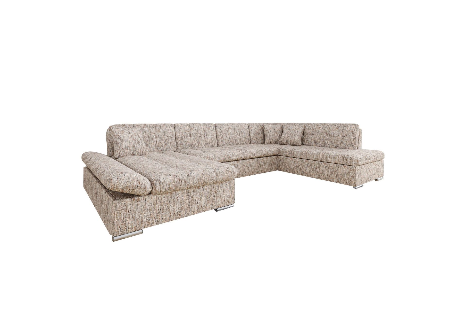 Zumar Soffa med Divan och Sch&auml;slong 4-sits - Flerf&auml;rgad/Beige